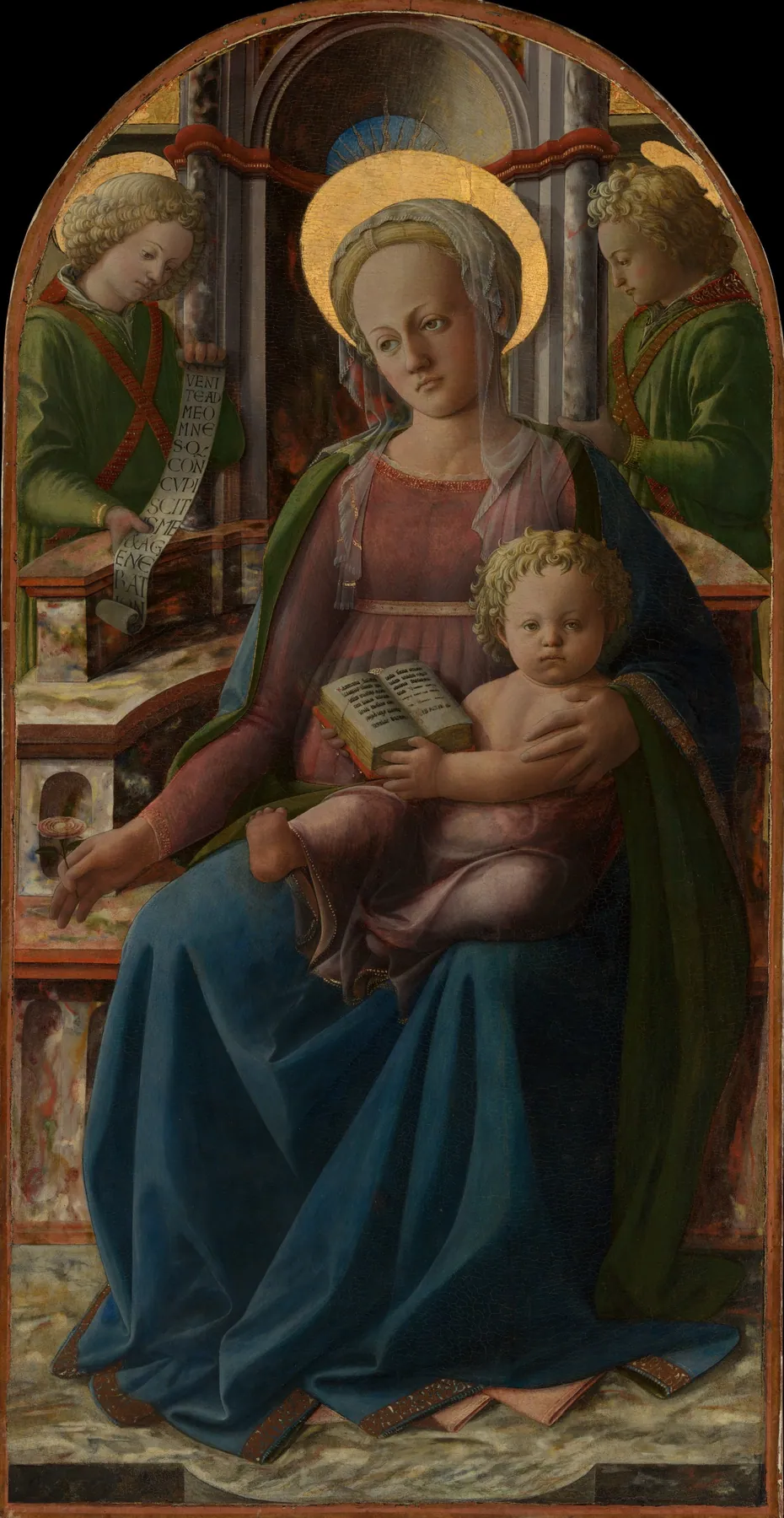 Virgen con el Niño entronizada con dos ángeles, de Fra Filippo Lippi