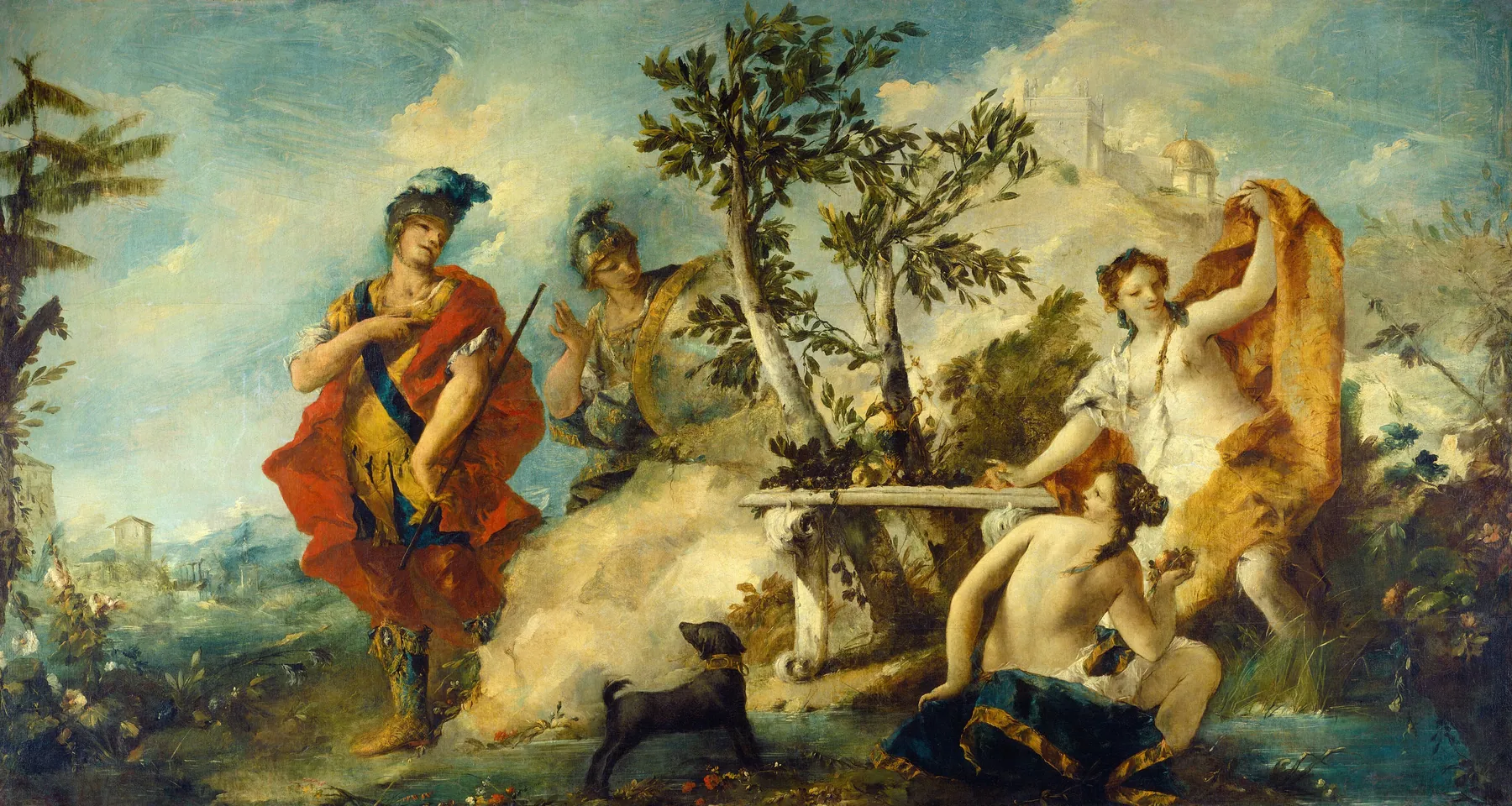 Carlo y Ubaldo resistiendo los encantamientos de las ninfas de Armida, de Francesco Guardi