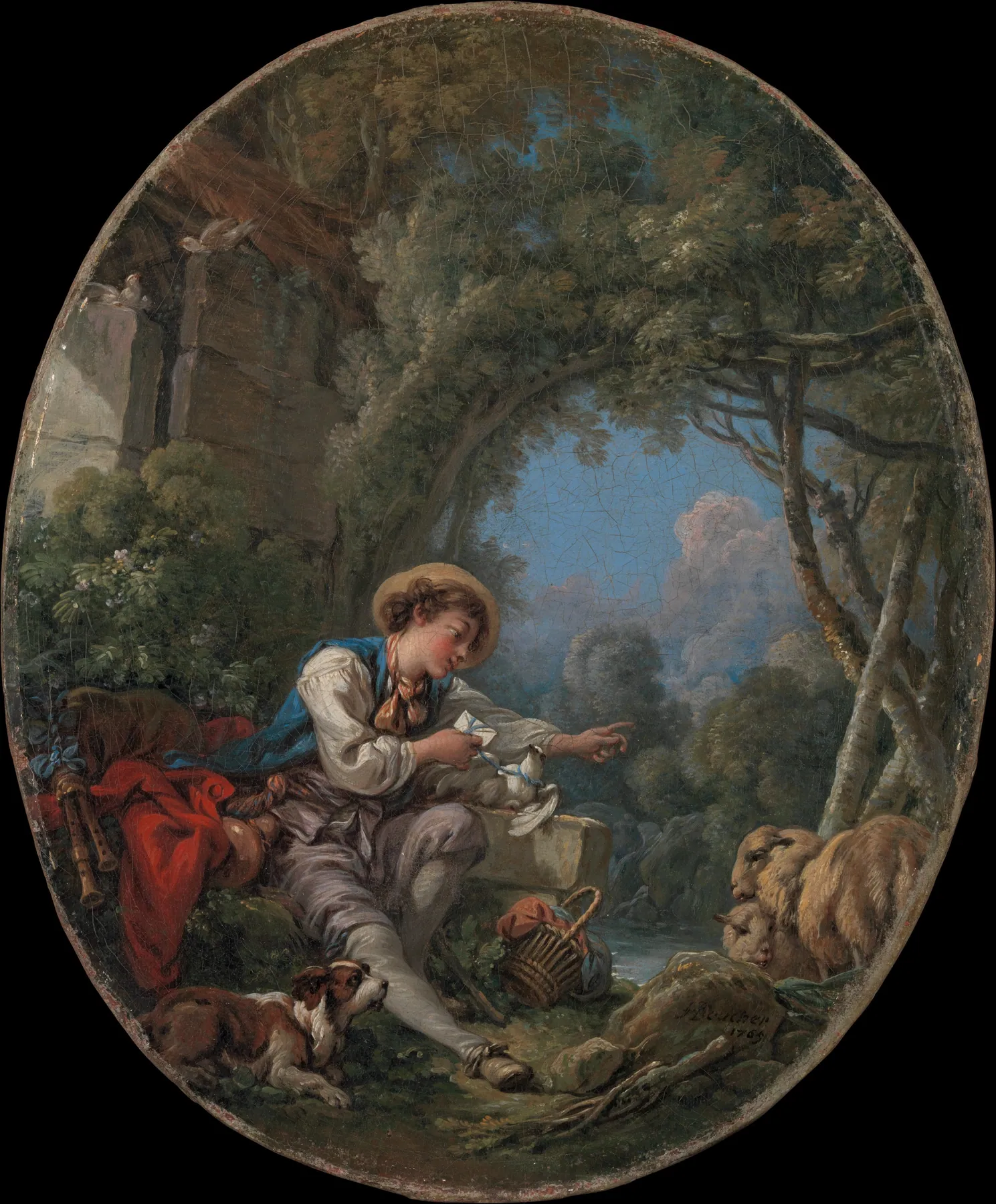 El envío del mensajero, de François Boucher
