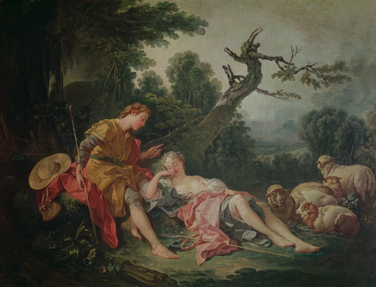 El sueño de las pastoras, de François Boucher