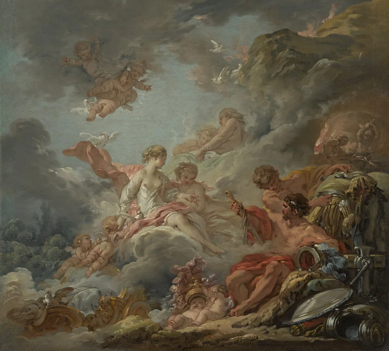 Venus en la fragua de Vulcano, de François Boucher
