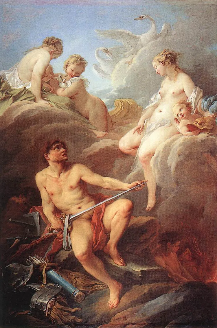 Venus pide las armas de Eneas, de François Boucher