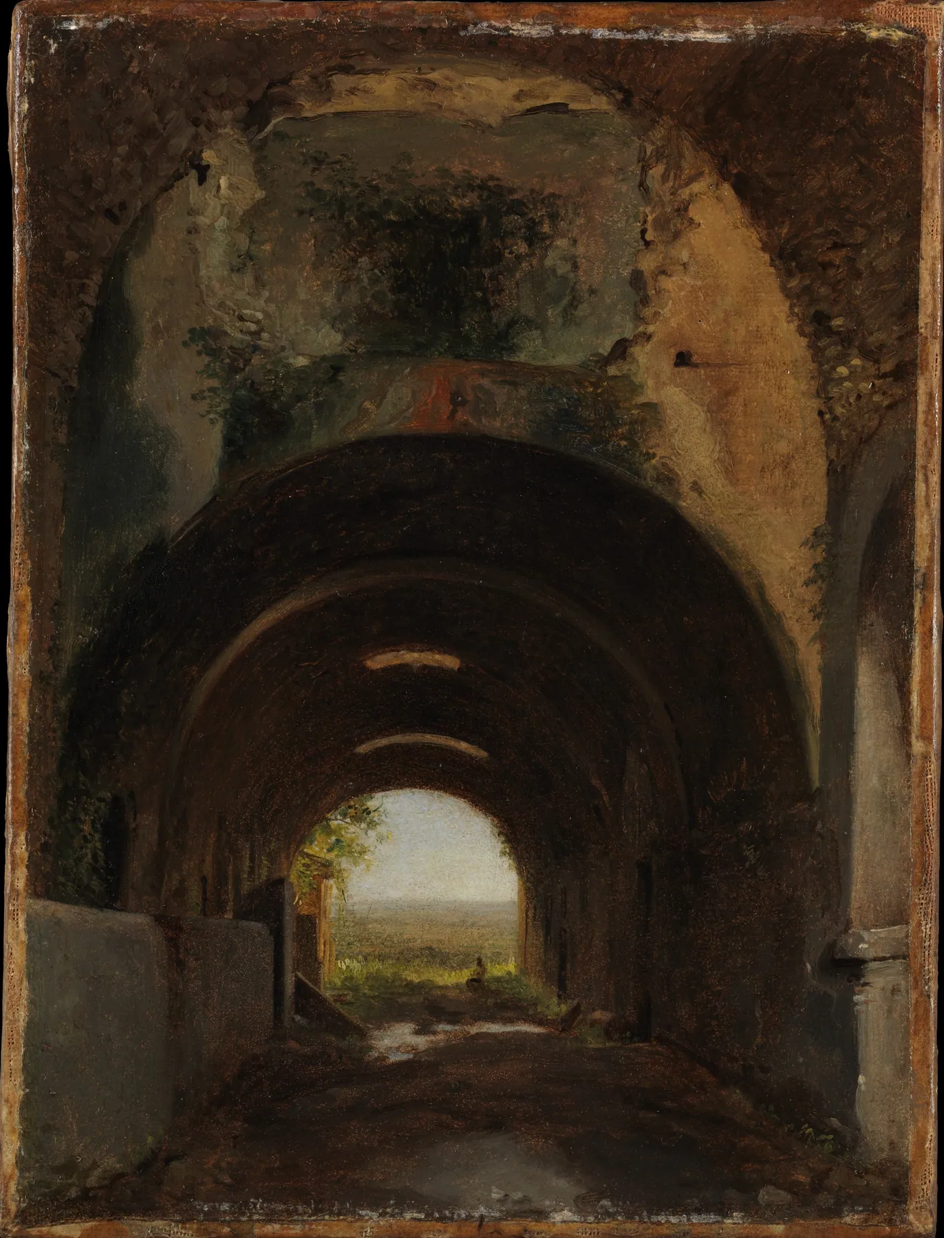 Vista de los establos de la Villa de Mecenas, Tívoli, de François-Marius Granet