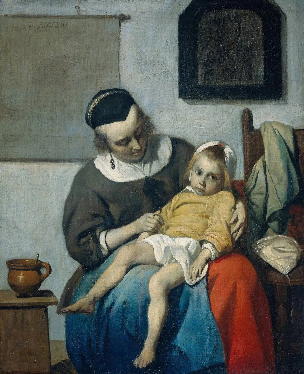 El niño enfermo, de Gabriel Metsu