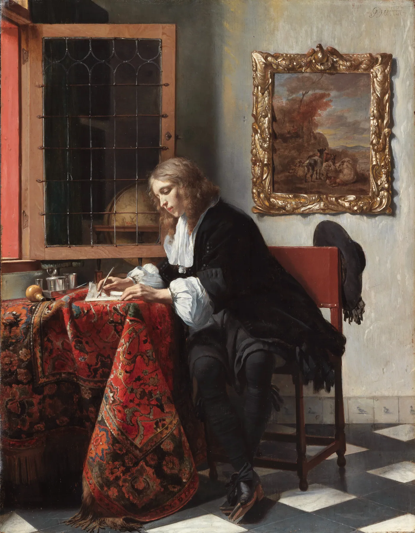Hombre escribiendo una carta, de Gabriel Metsu