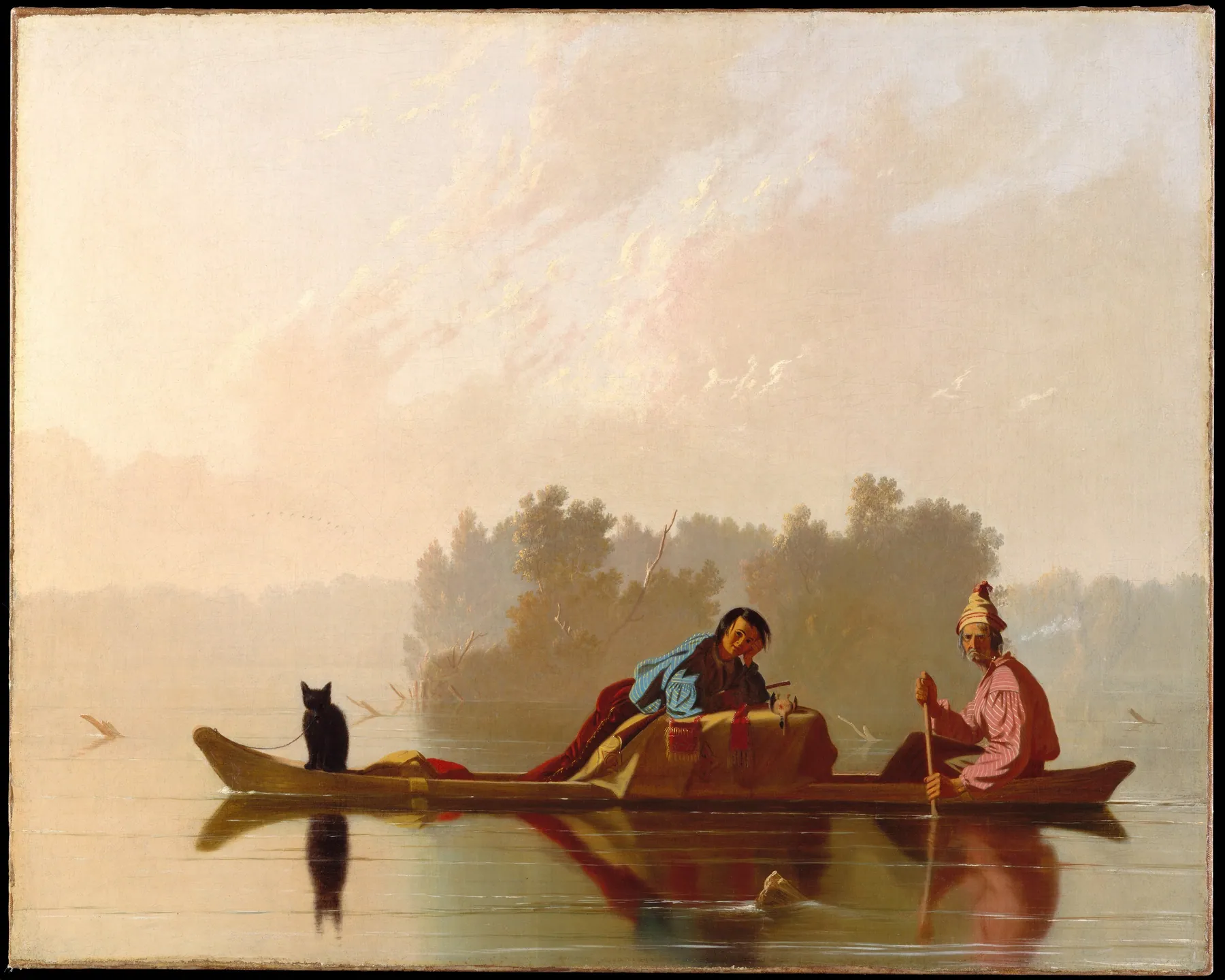 Comerciantes de pieles descendiendo el Misuri, de George Caleb Bingham