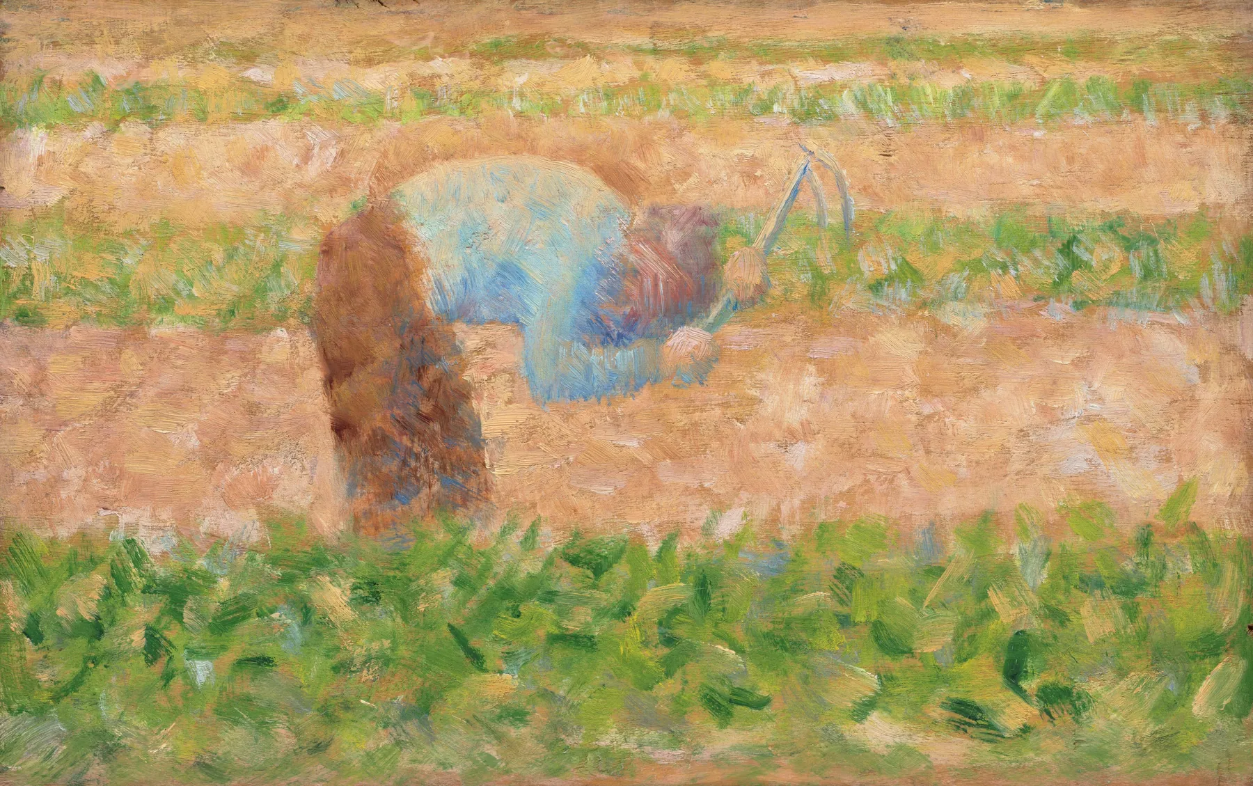 Campesino con azada, de Georges Seurat