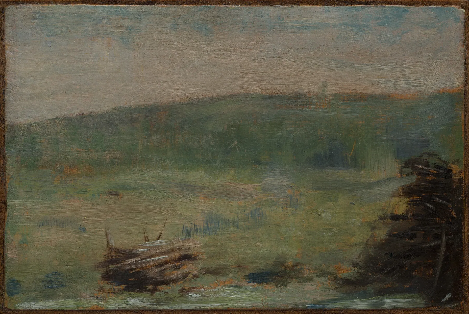 Paisaje en Saint-Ouen, de Georges Seurat