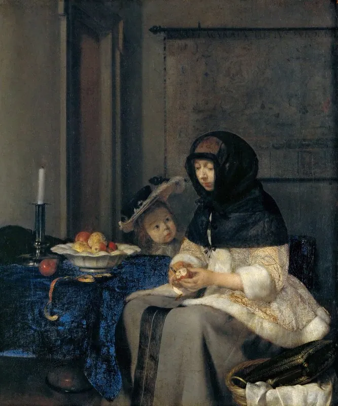 La peladora de manzanas, de Gerard ter Borch