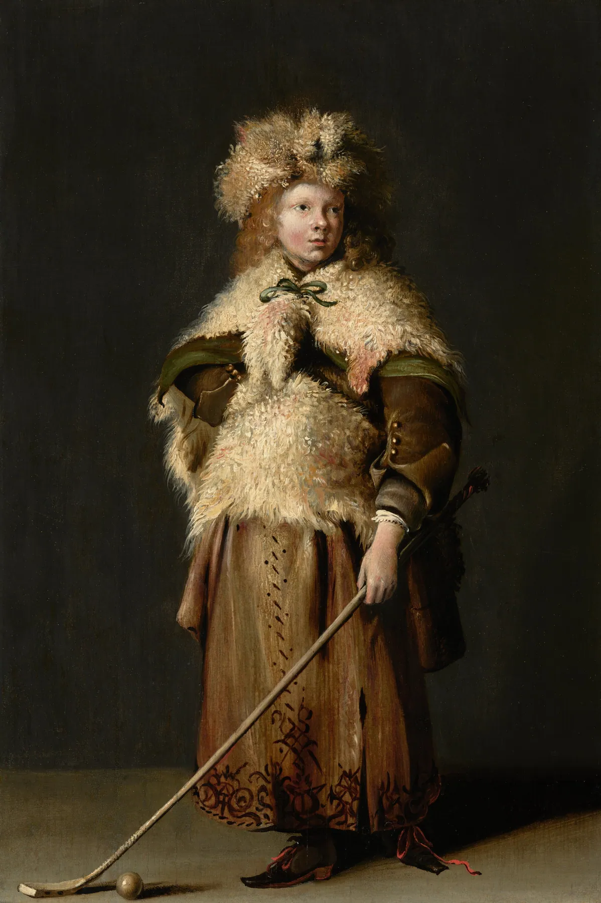 Moses ter Borch sosteniendo un palo de kolf, de Gerard ter Borch