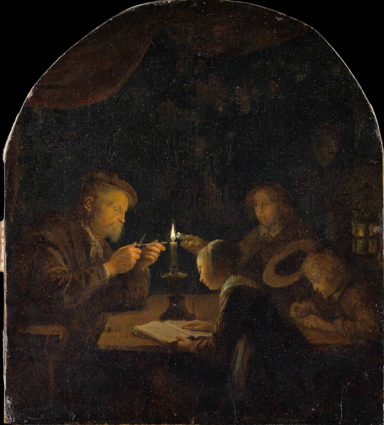 Escuela nocturna, de Gerrit Dou
