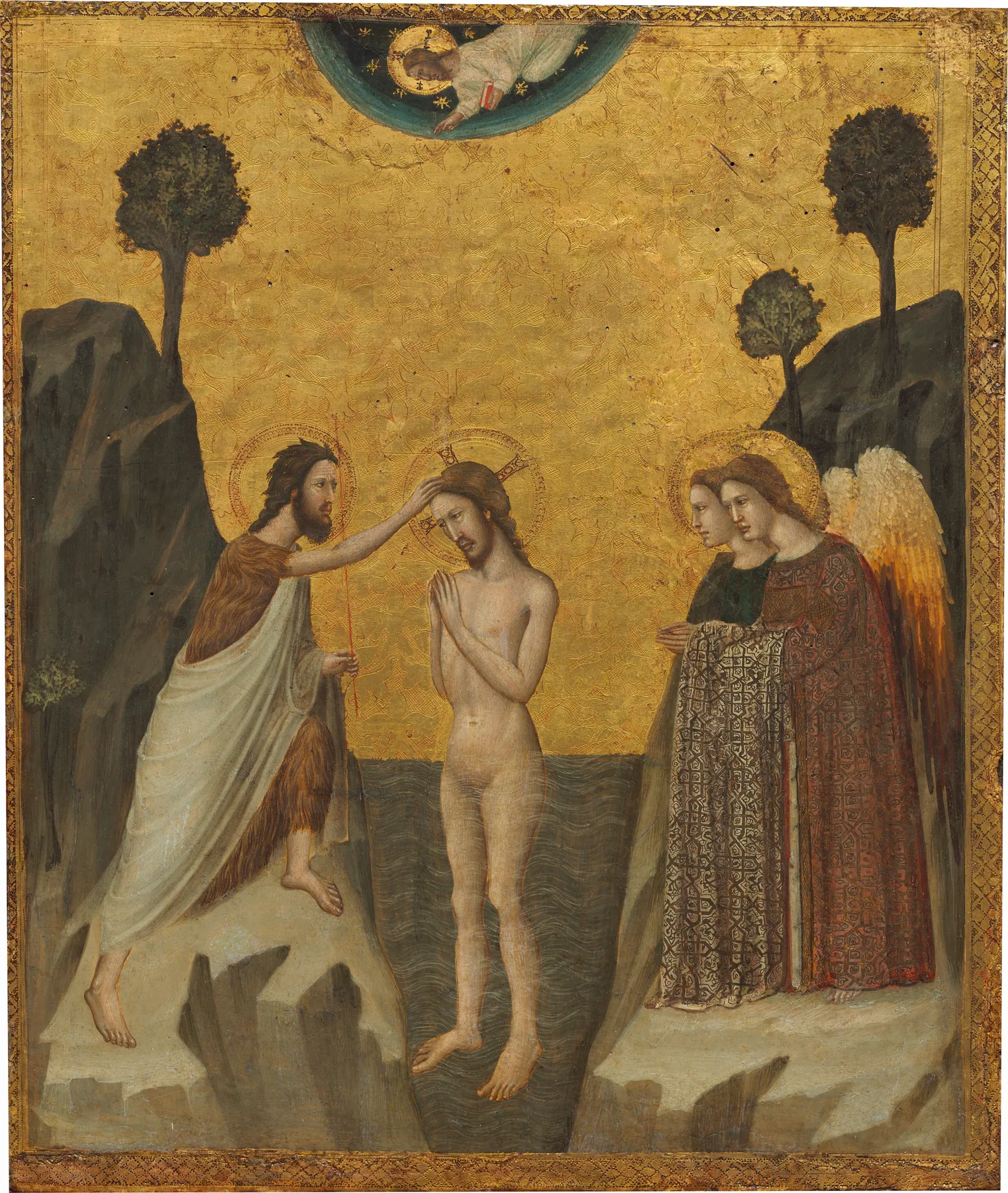 El bautismo de Cristo, de Giovanni Baronzio