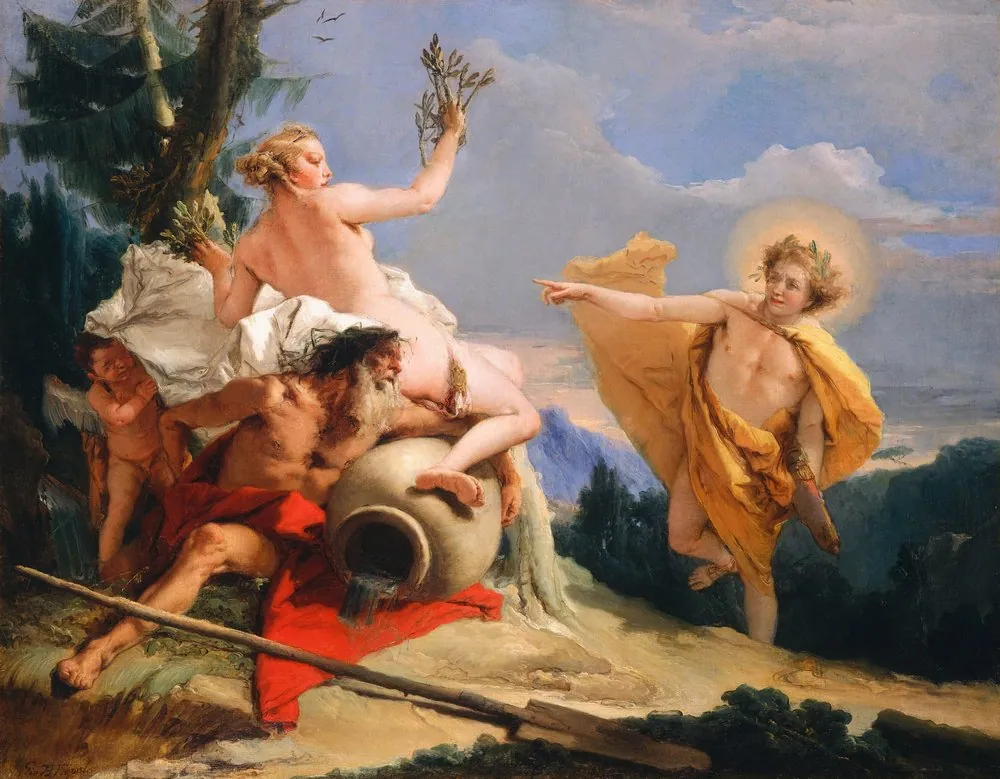 Apolo persiguiendo a Dafne, de Giovanni Battista Tiepolo