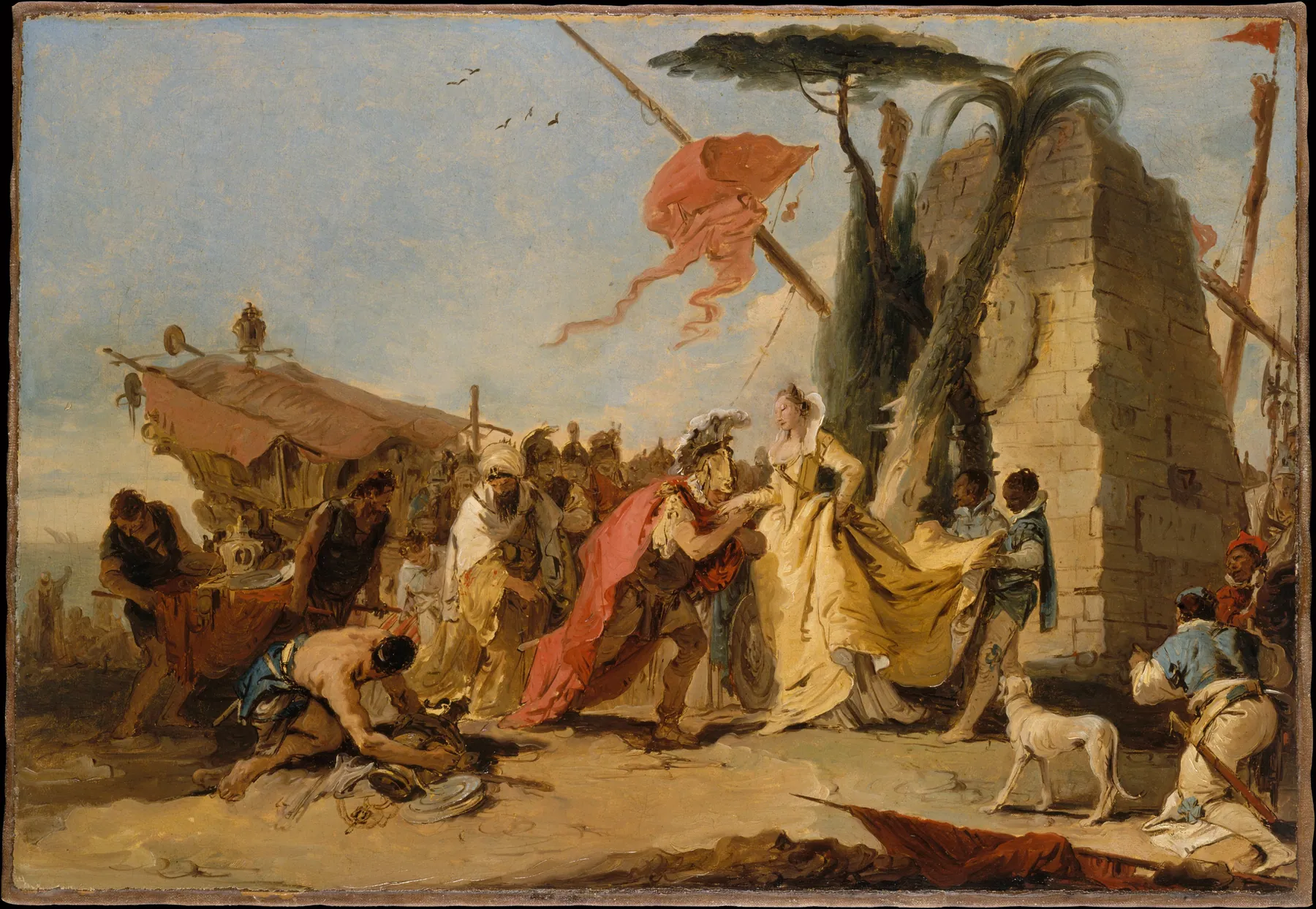El encuentro de Marco Antonio y Cleopatra, de Giovanni Battista Tiepolo