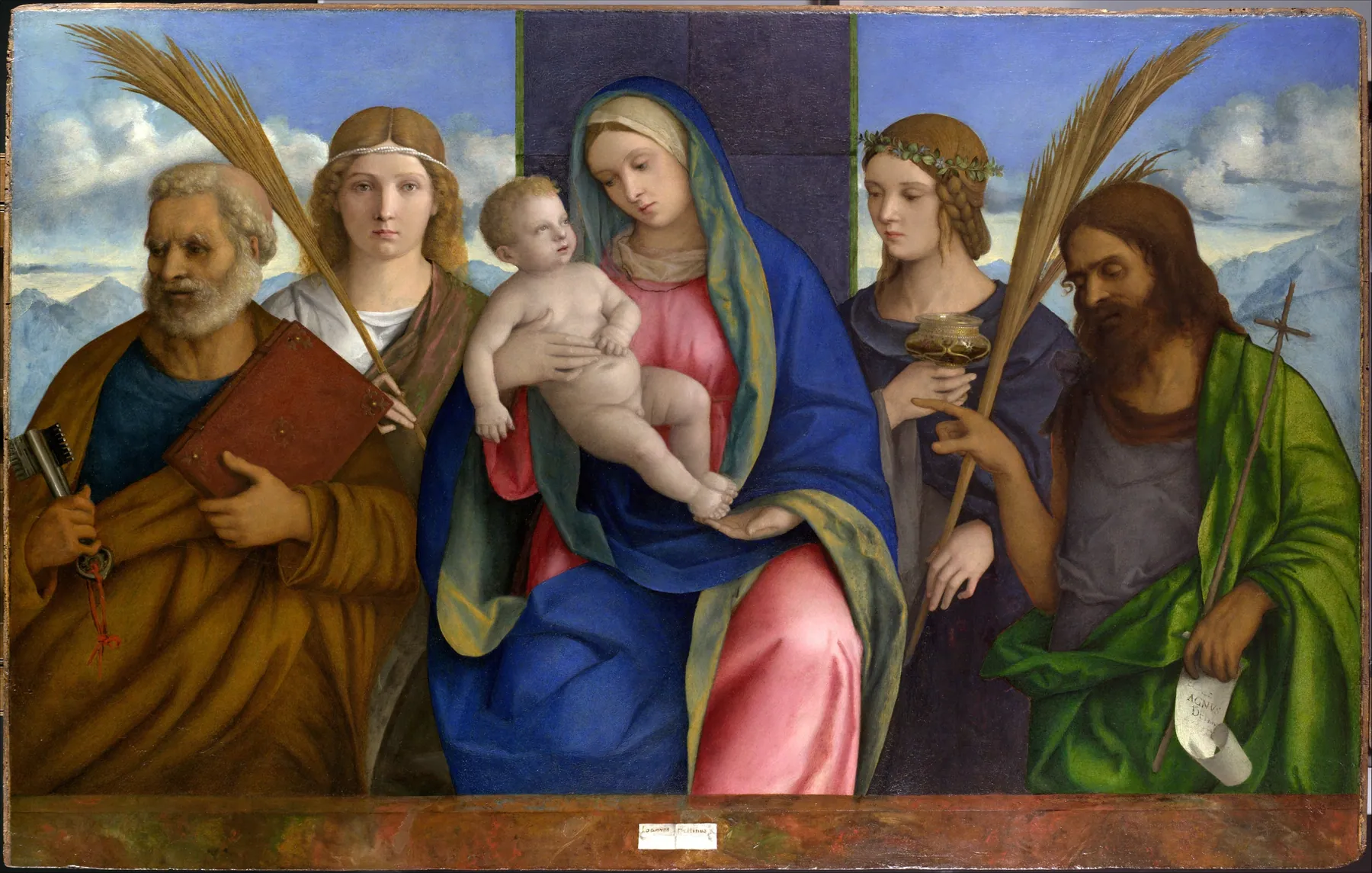 La Virgen con el Niño y santos, de Giovanni Bellini