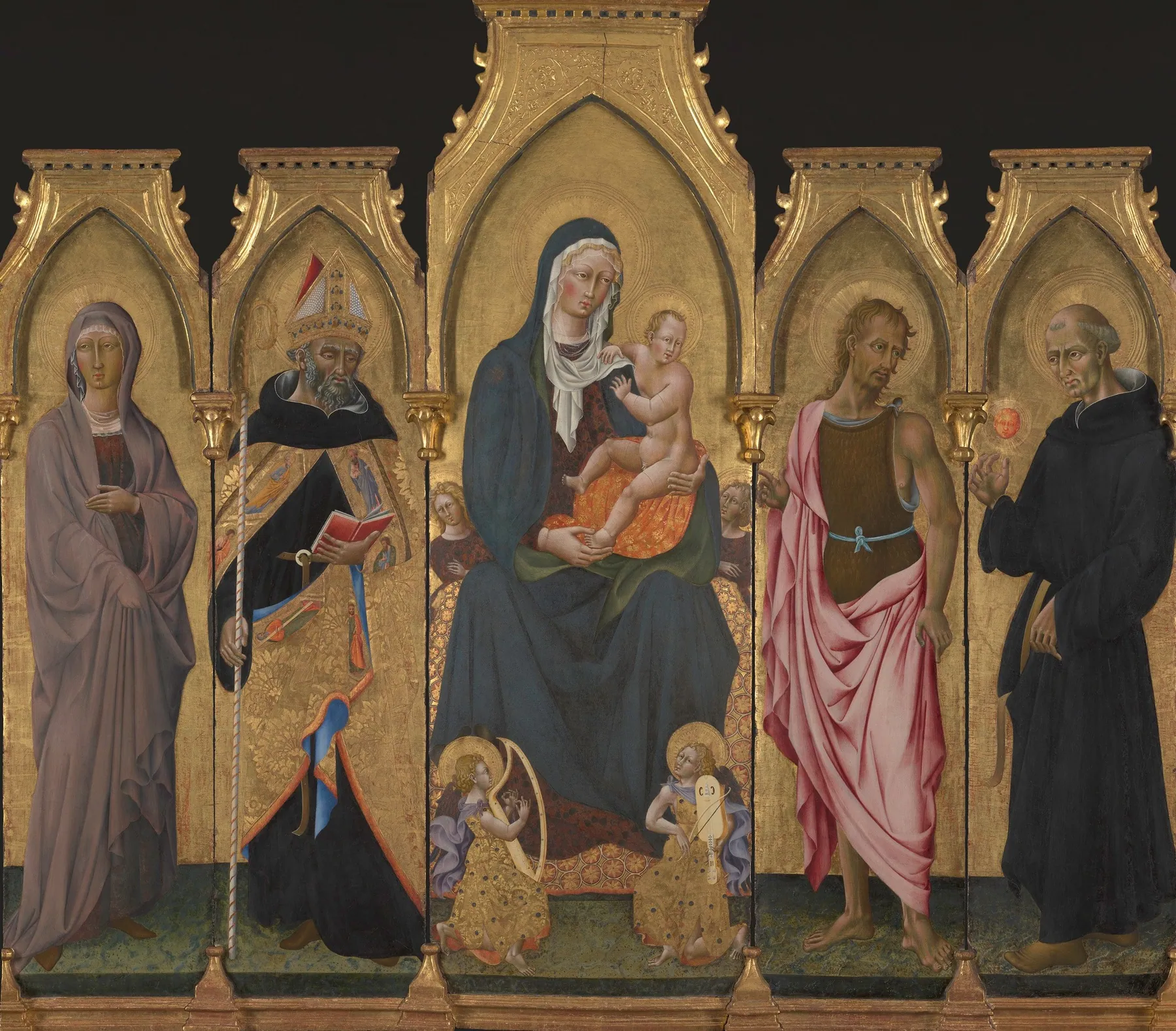 Virgen con el Niño y santos, de Giovanni di Paolo