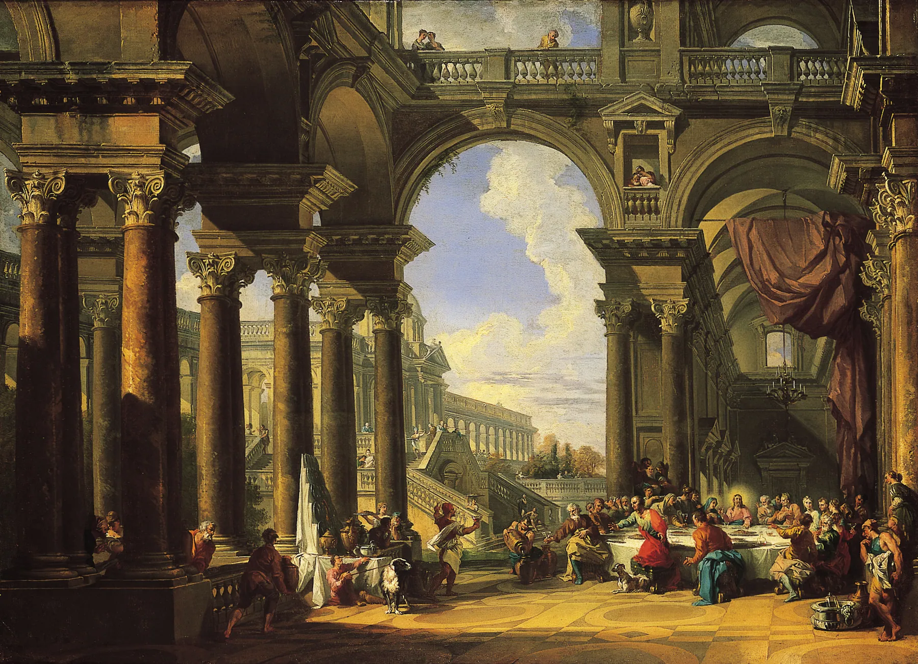 Escena de banquete, de Giovanni Paolo Panini