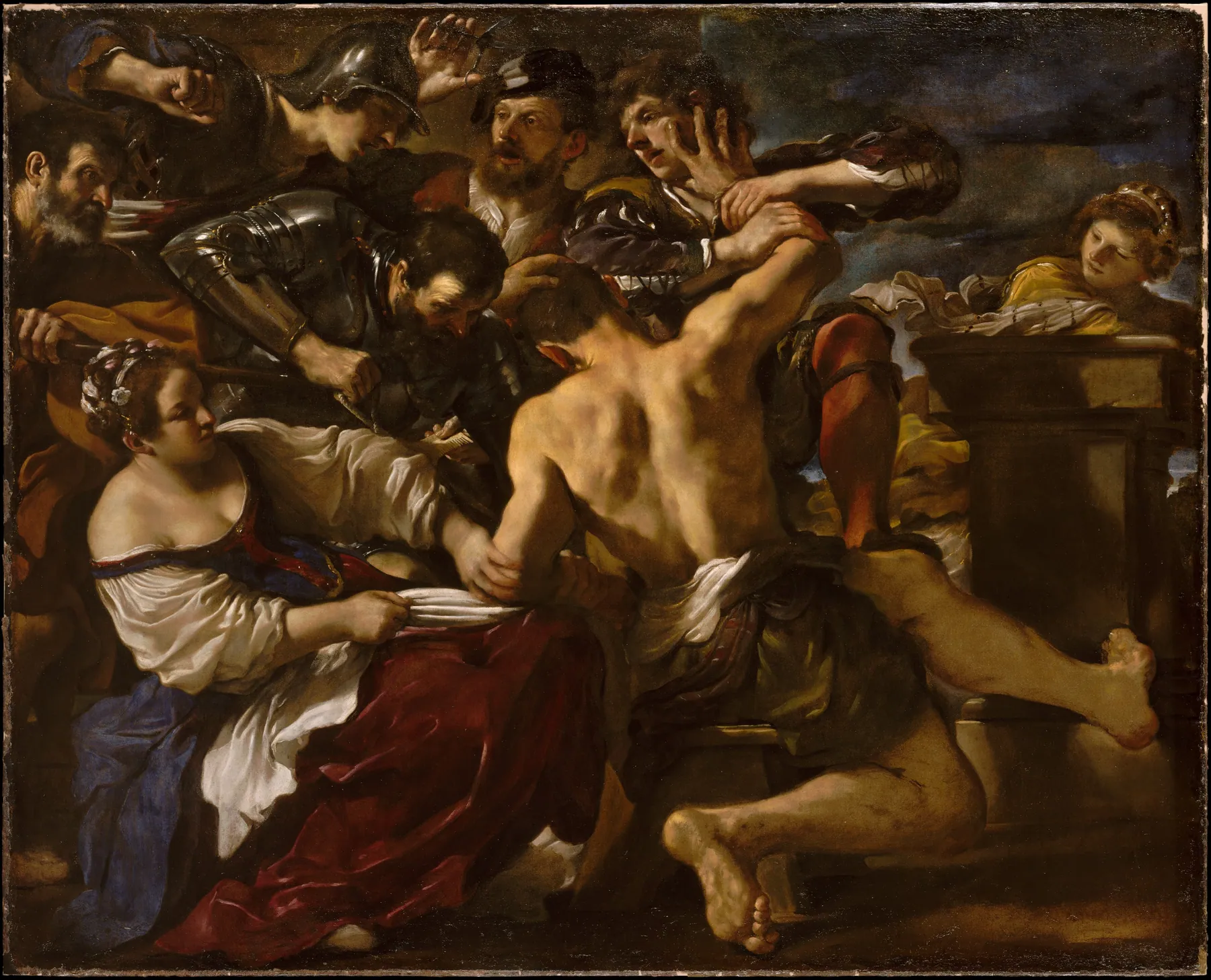 Sansón capturado por los filisteos, de Guercino