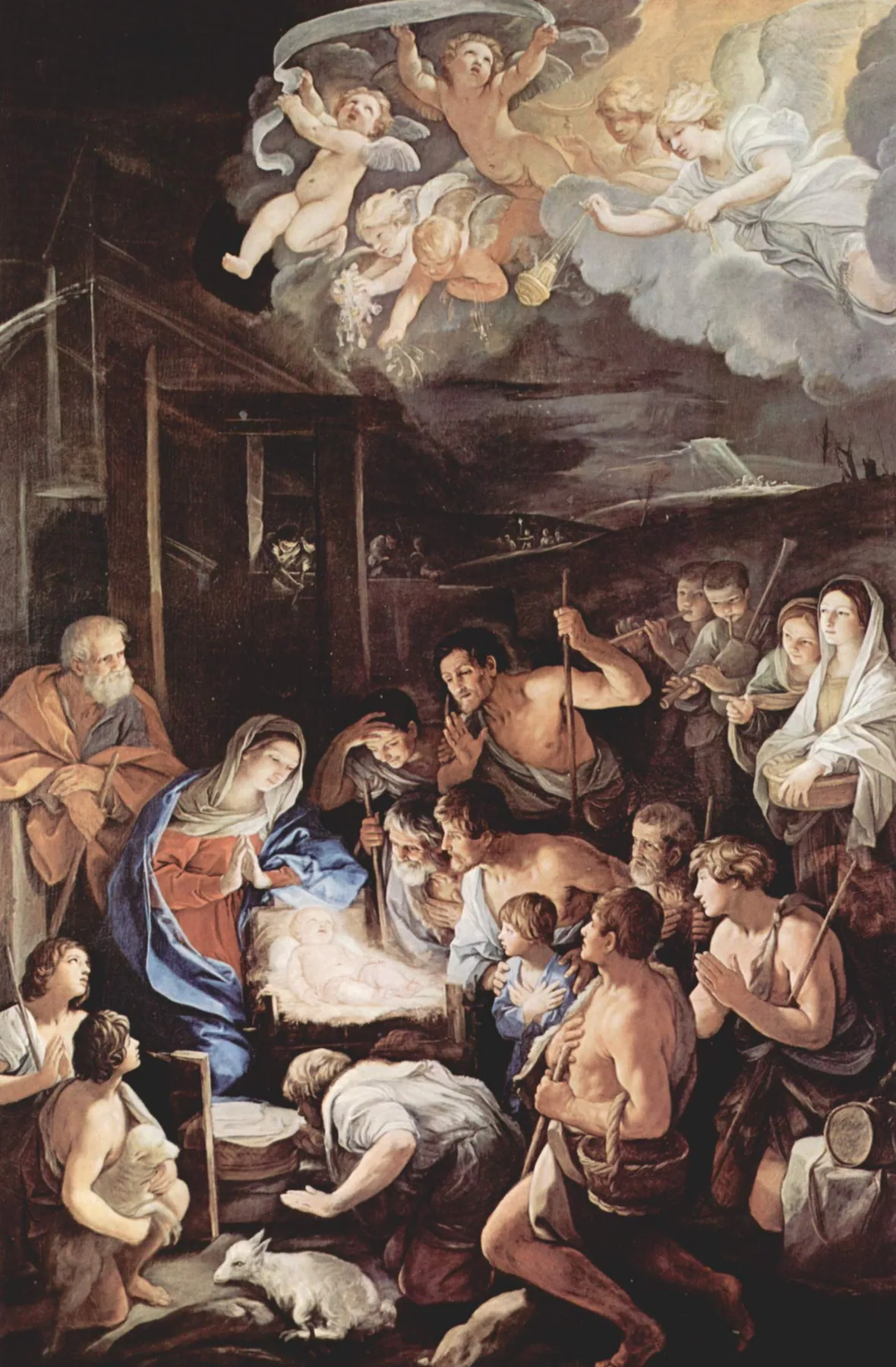 La adoración de los pastores, de Guido Reni