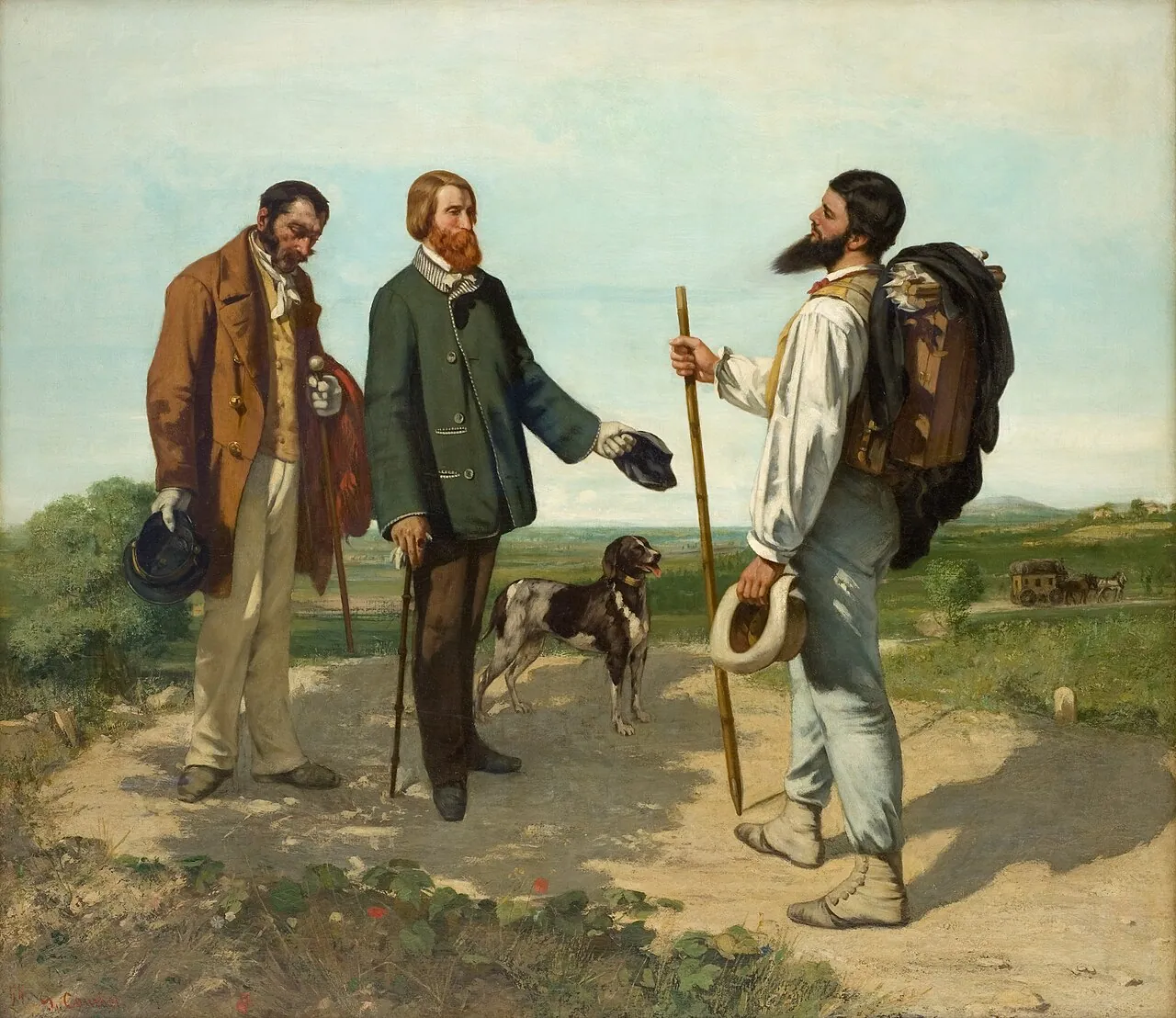 Buenos días, señor Courbet, de Gustave Courbet