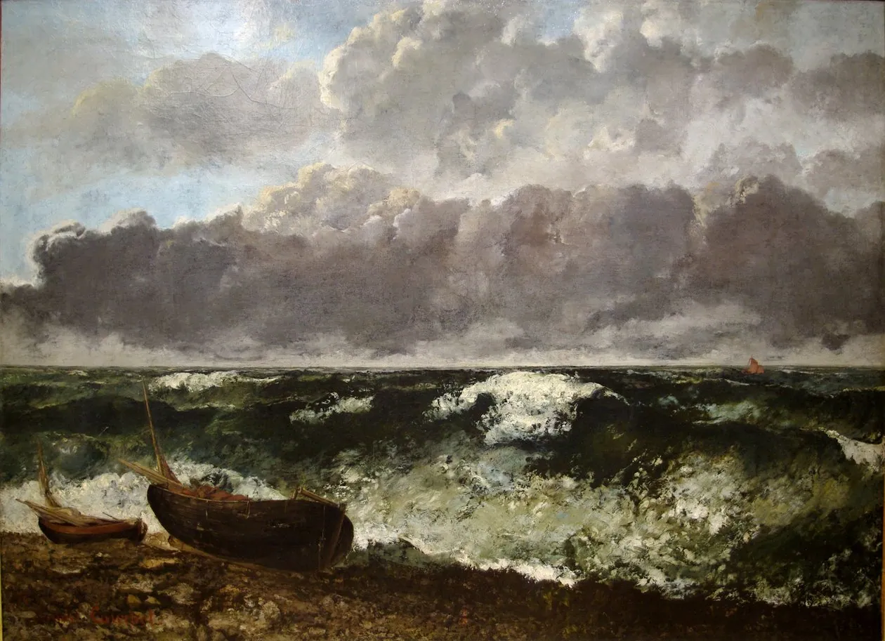 El mar tormentoso, de Gustave Courbet