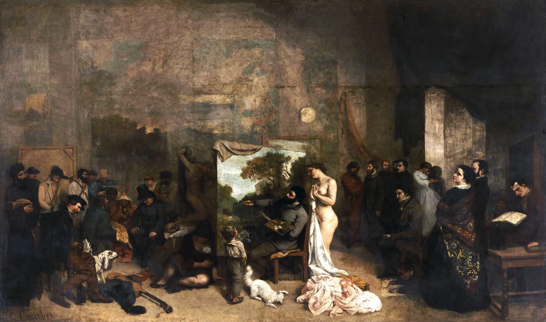 El taller del pintor, de Gustave Courbet