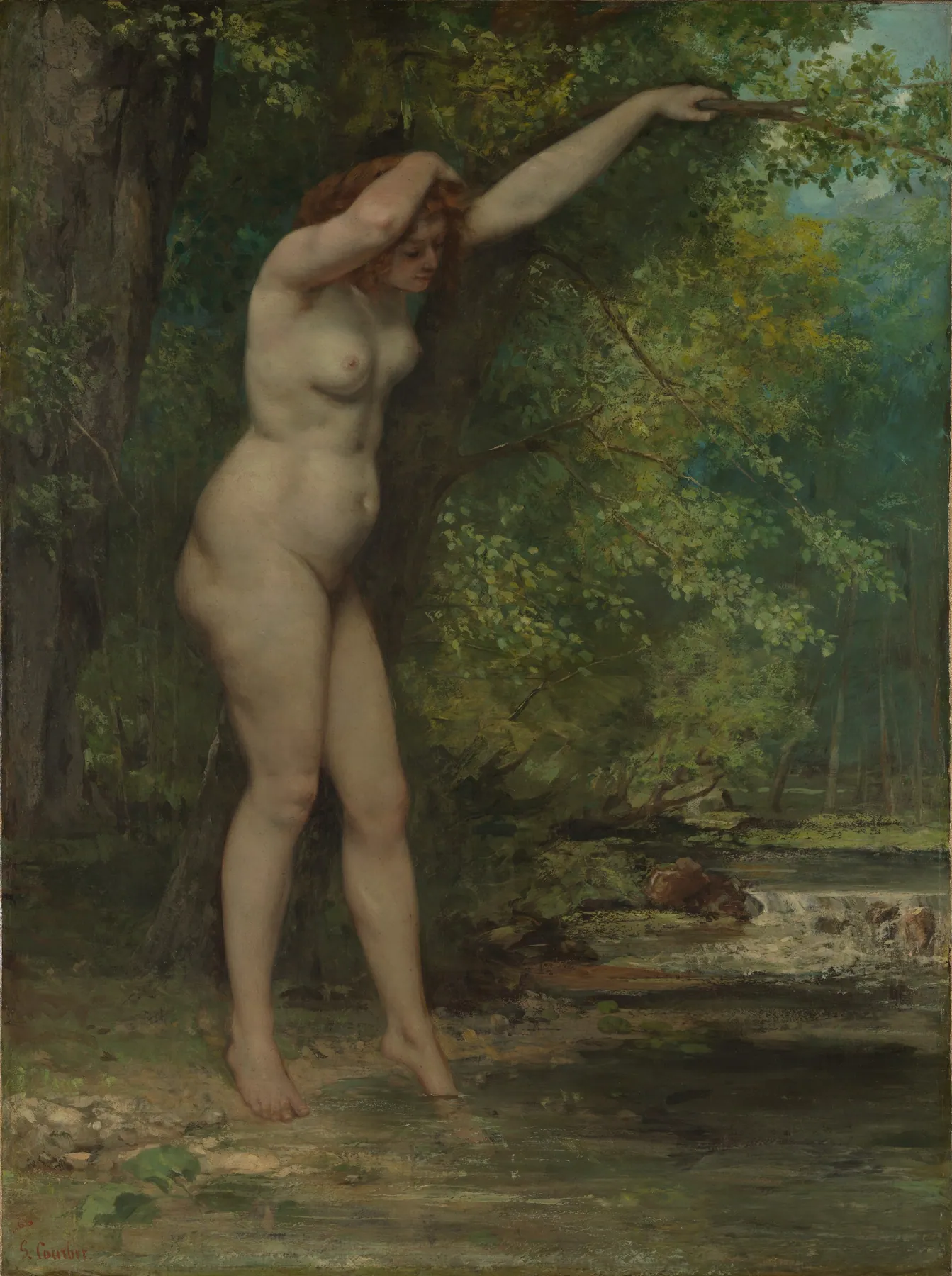 La joven bañista, de Gustave Courbet