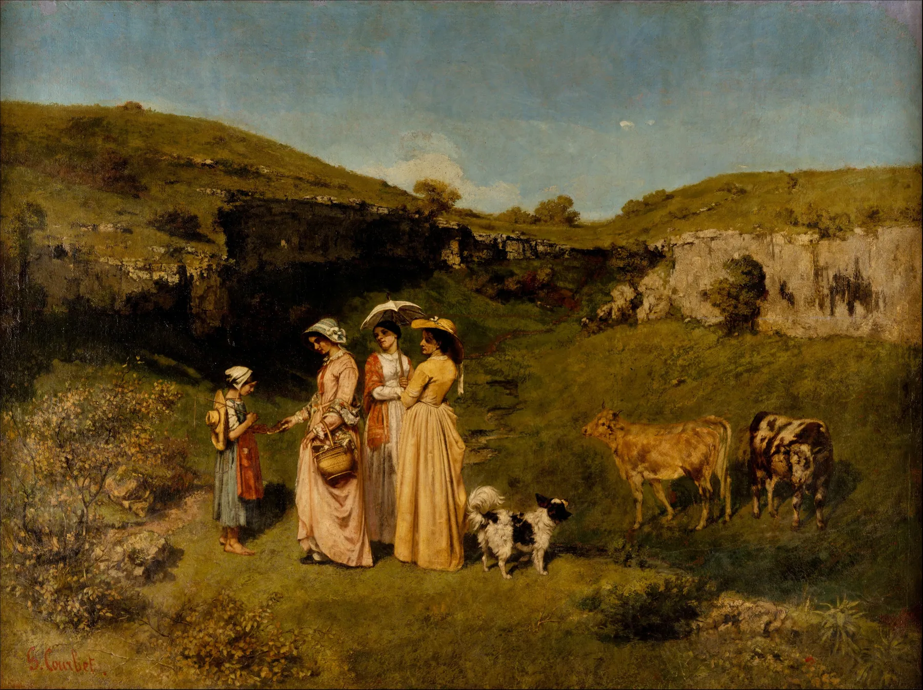 Las señoritas del pueblo, de Gustave Courbet