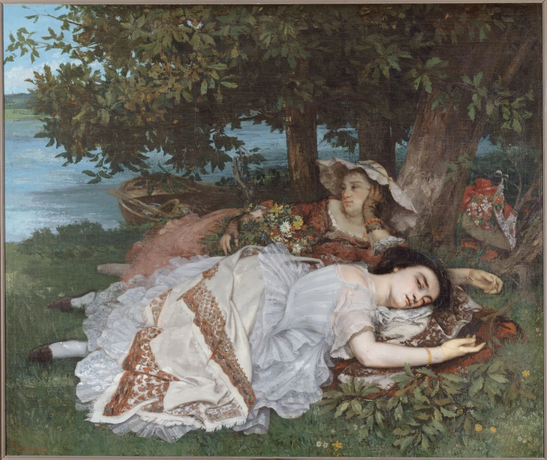 Muchachas a orillas del Sena, de Gustave Courbet