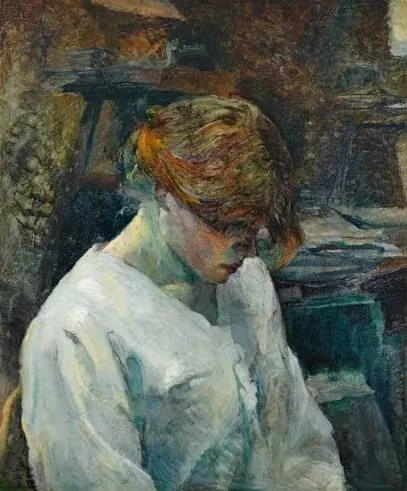 La pelirroja con blusa blanca, de Henri de Toulouse-Lautrec