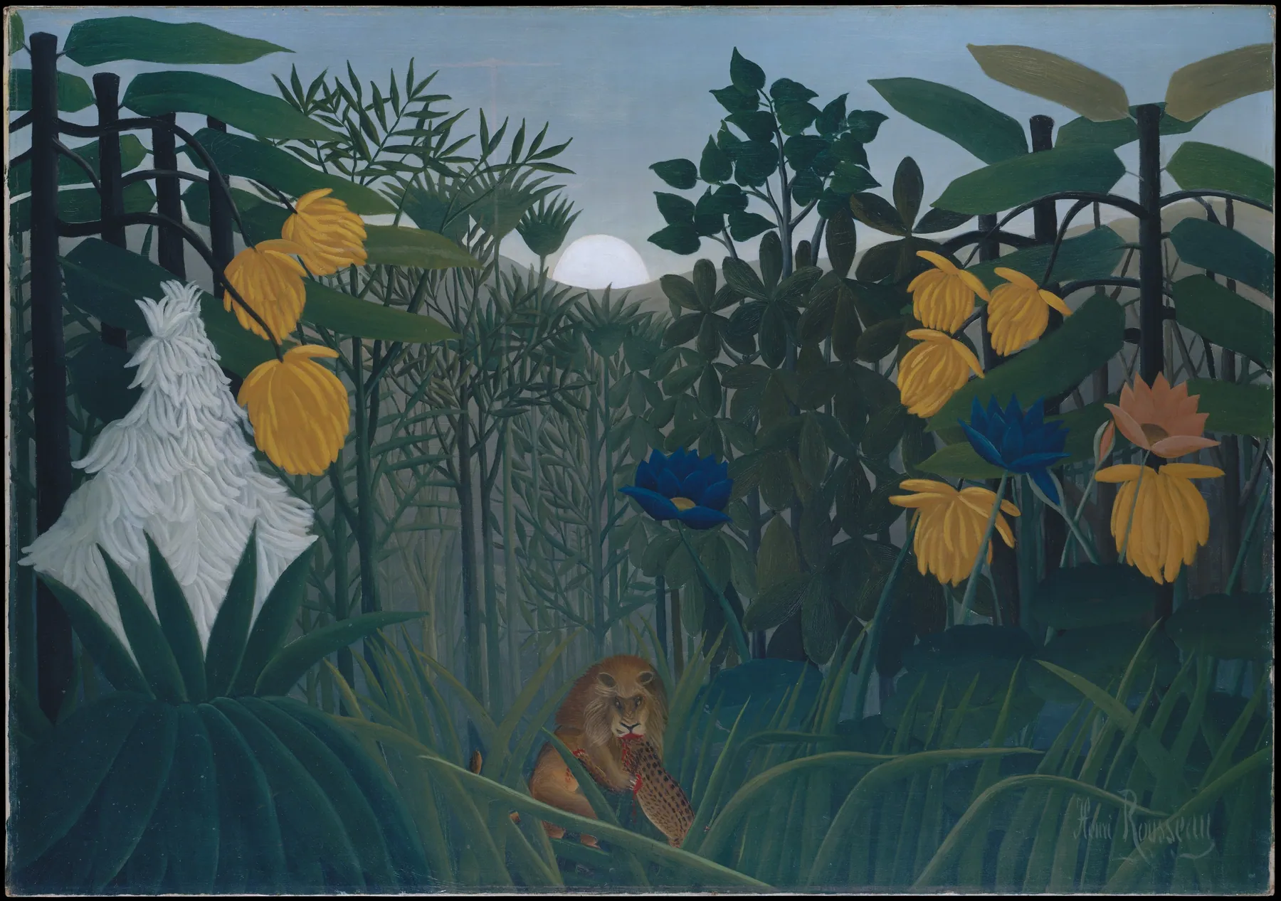 La comida del león, de Henri Rousseau