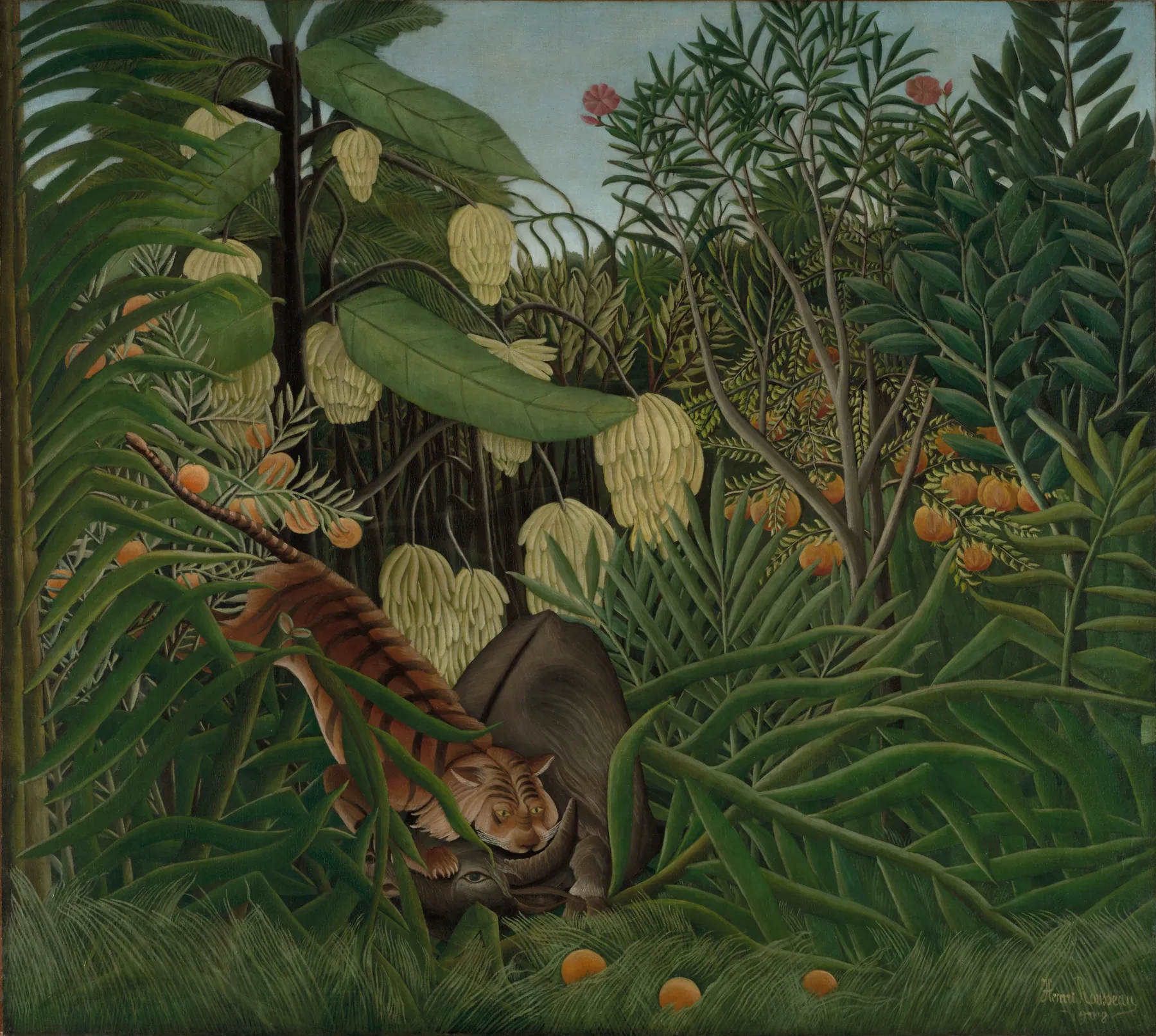 Lucha entre un tigre y un búfalo, de Henri Rousseau