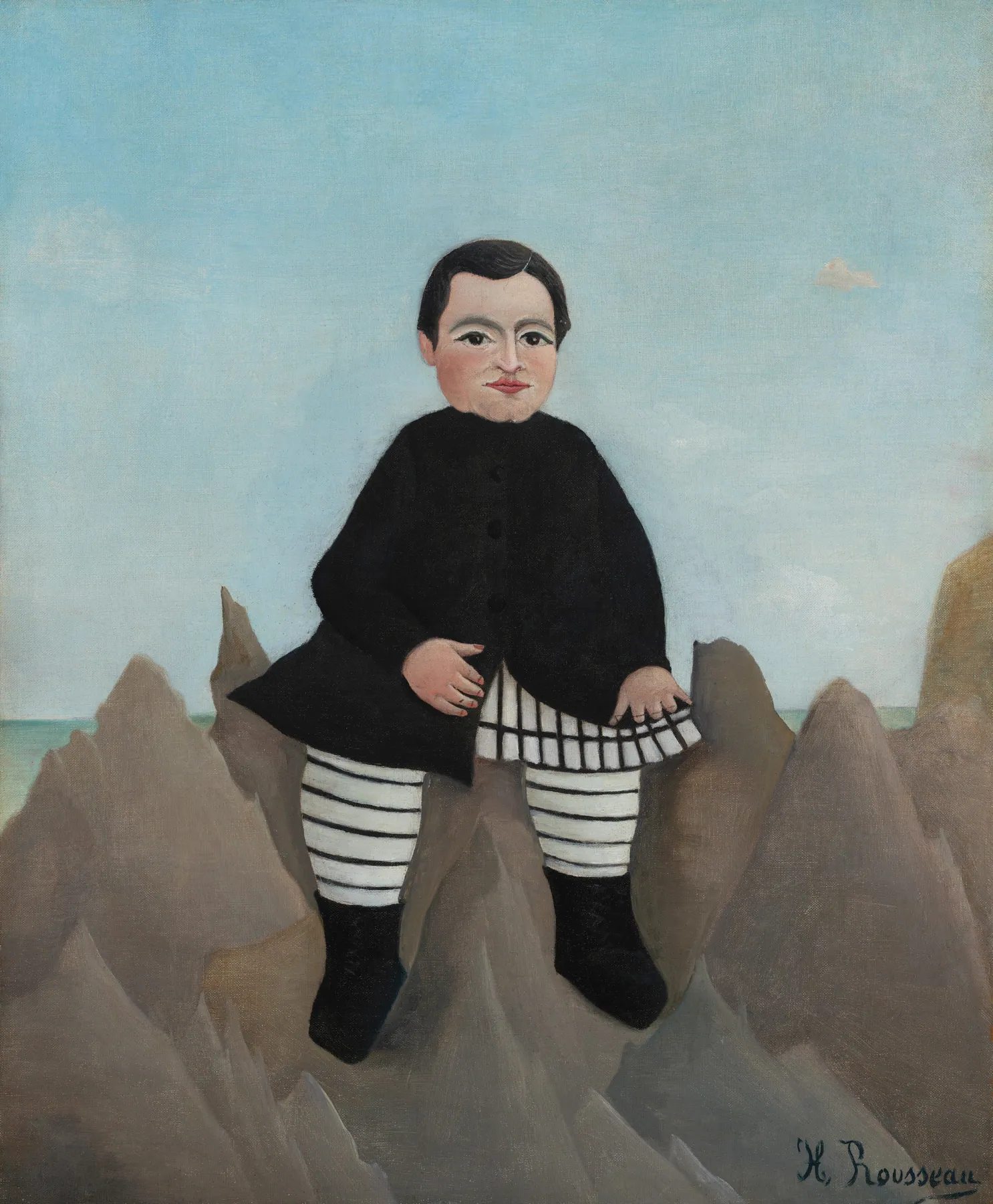 Niño sobre las rocas, de Henri Rousseau