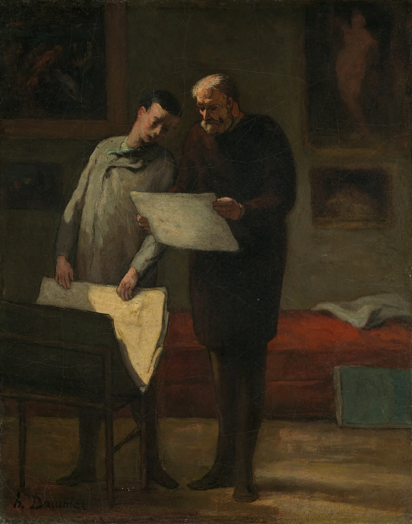 Consejo a un joven artista, de Honoré Daumier