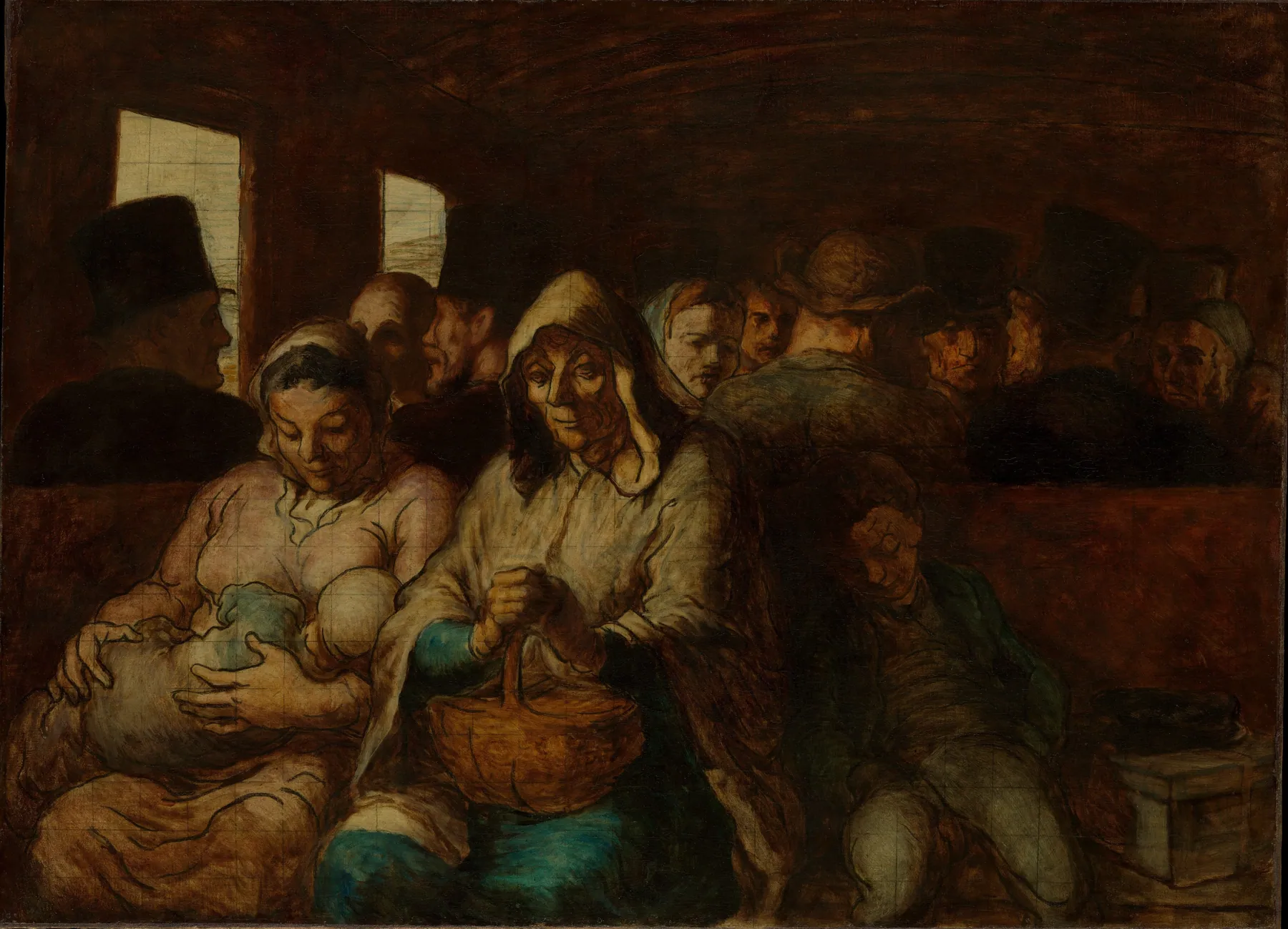 El vagón de tercera clase, de Honoré Daumier