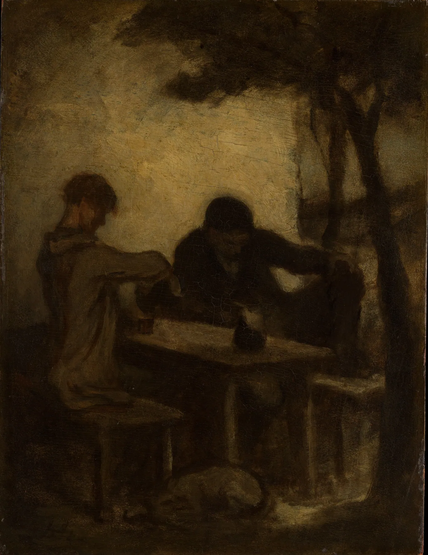 Los bebedores, de Honoré Daumier