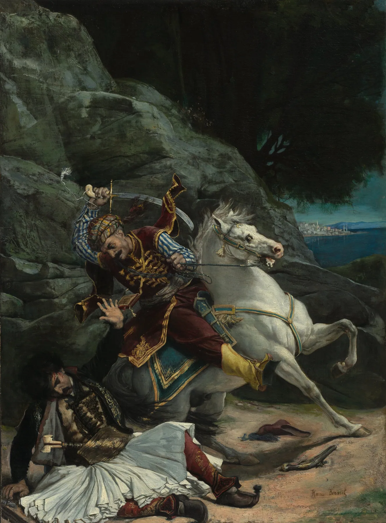 Combate entre un griego y un turco, de Horace Vernet