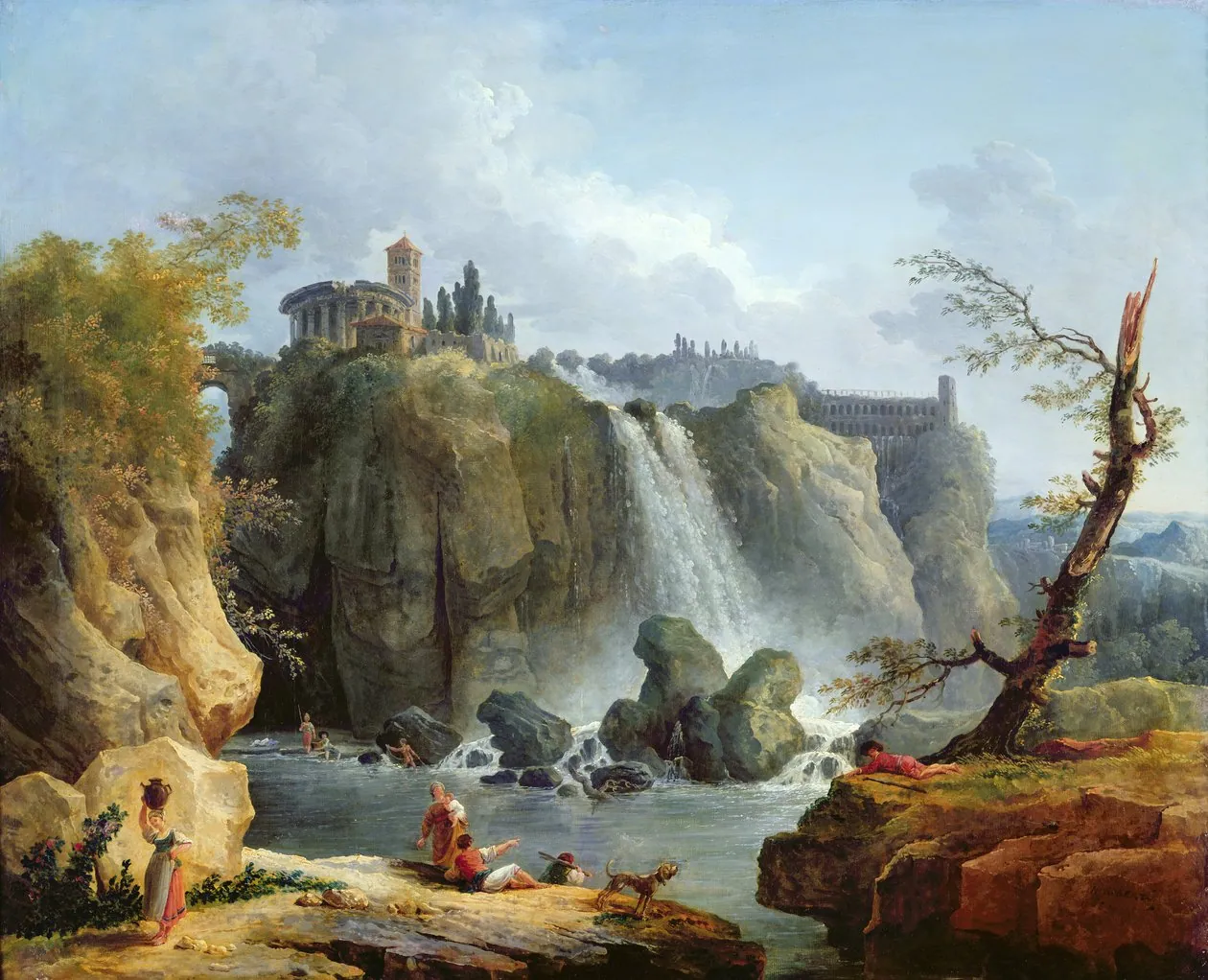 Cascada en Tivoli, de Hubert Robert