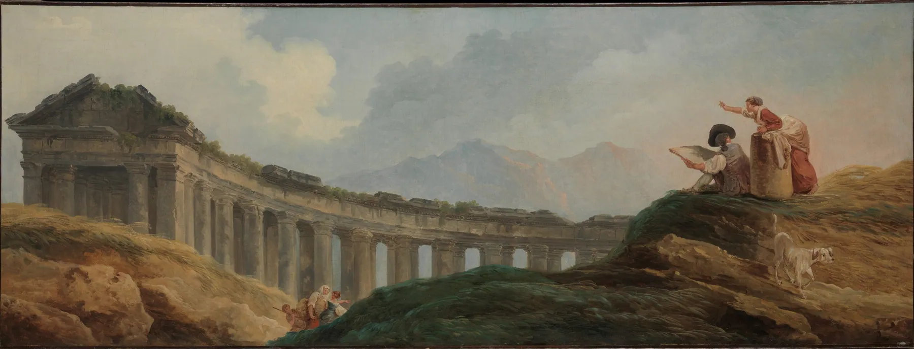 Columnata en ruinas, de Hubert Robert