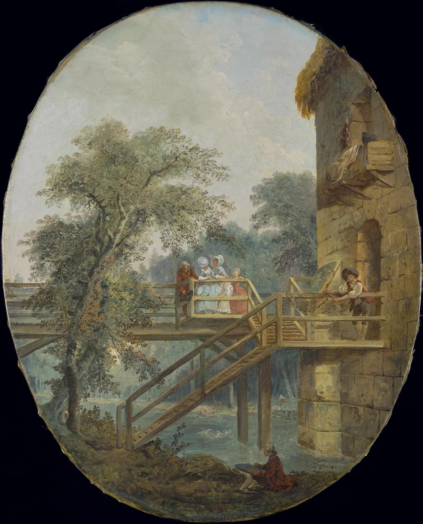 La pasarela o El puente roto, de Hubert Robert