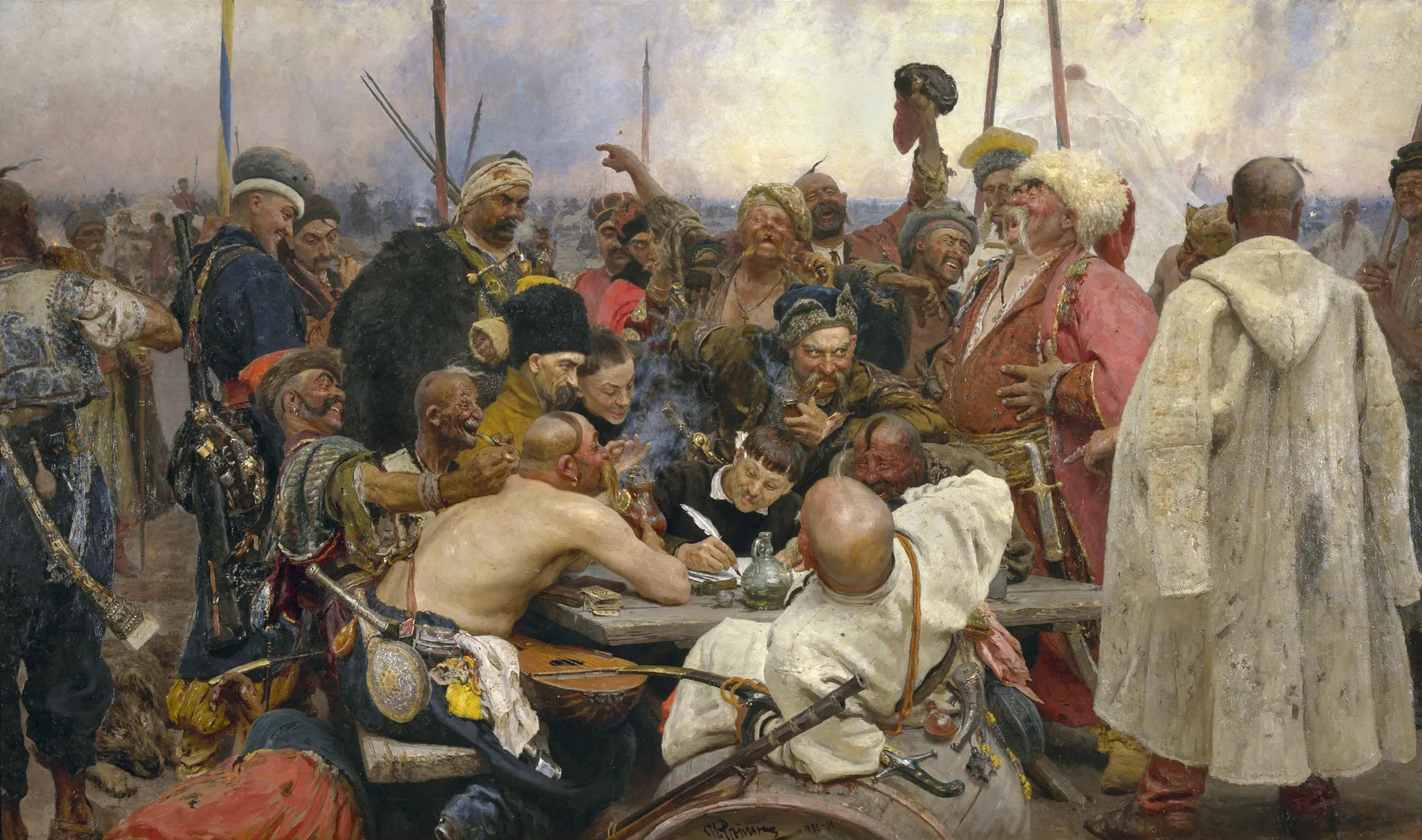 Los cosacos zaporogos escriben una carta al Sultán, de Ilyá Repin