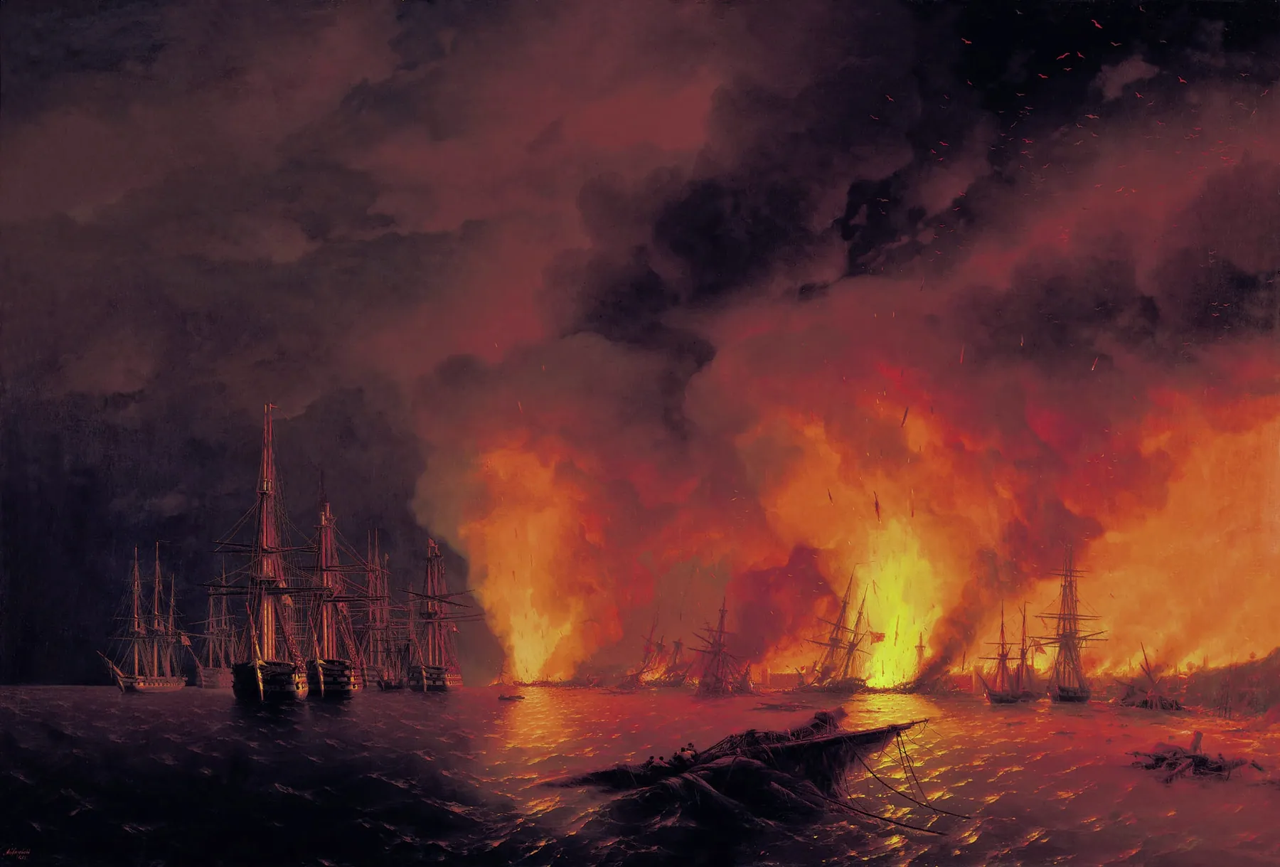Batalla de Sinope, de Ivan Aivazovsky