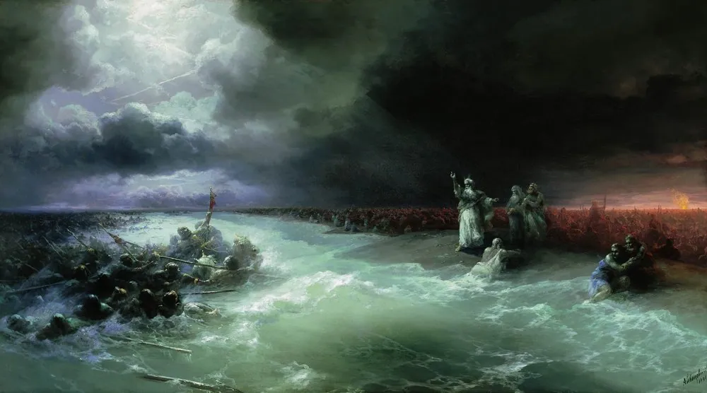 Paso de los judíos a través del Mar Rojo, de Ivan Aivazovsky