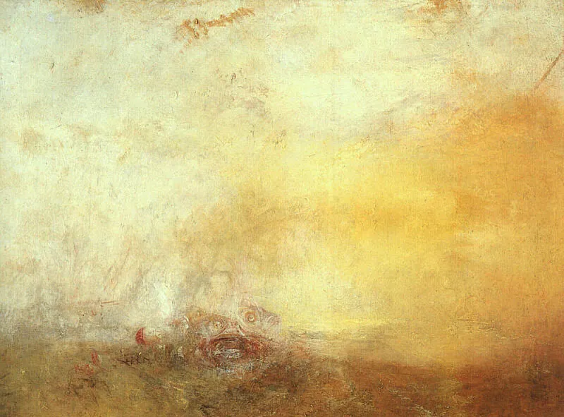 Amanecer con monstruos marinos, de J.M.W. Turner