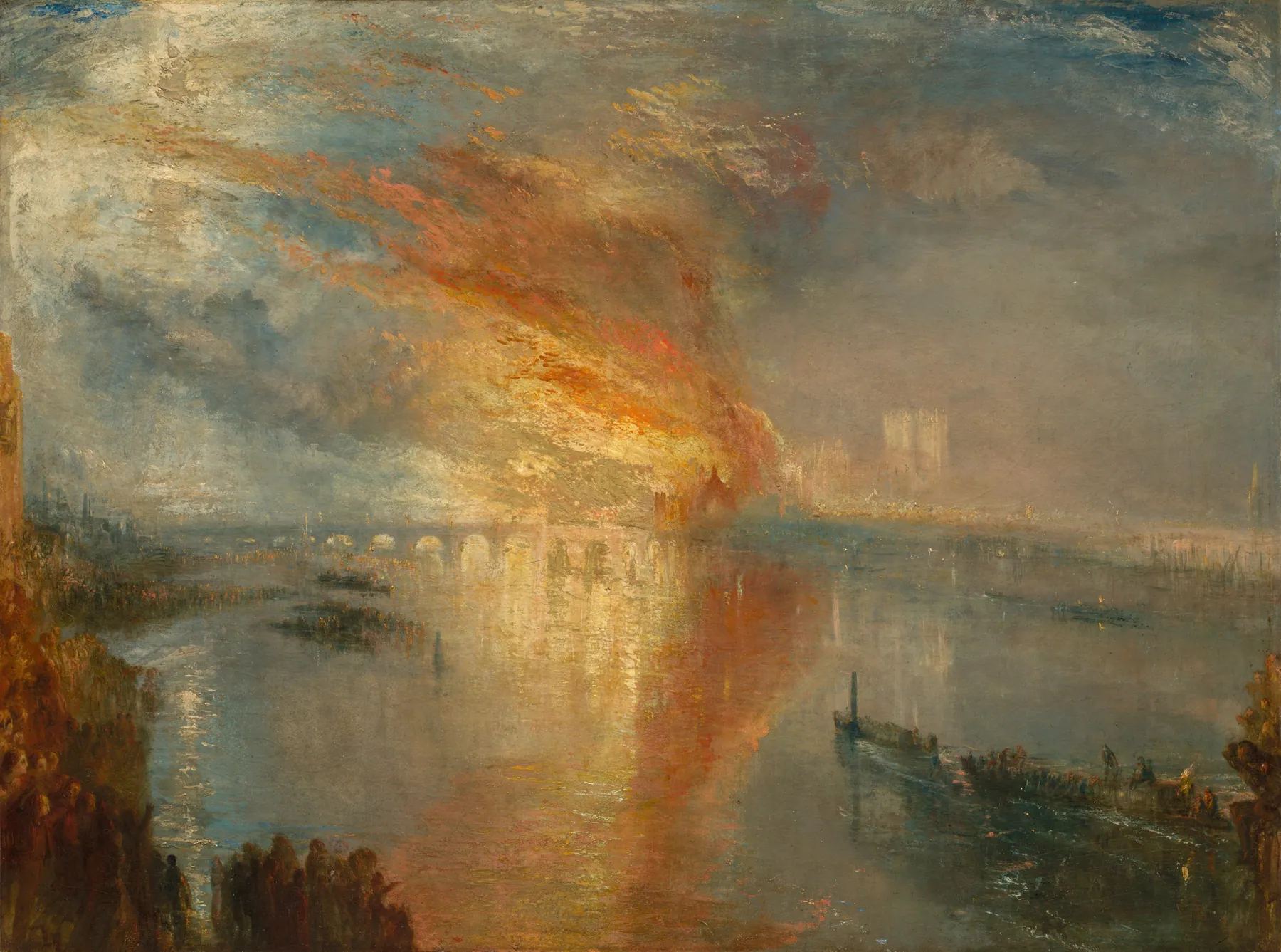 El incendio de las Cámaras de los Lores y los Comunes, 16 de octubre de 1834, de J.M.W. Turner