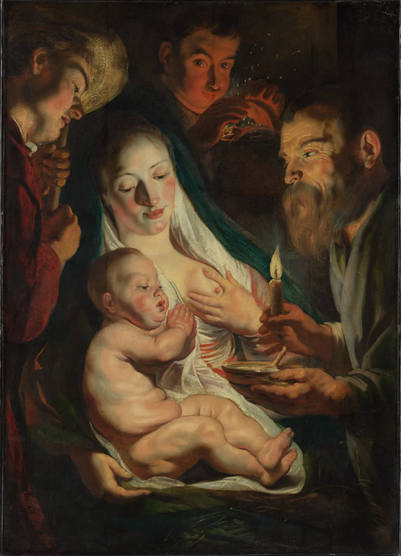 La Sagrada Familia con pastores, de Jacob Jordaens