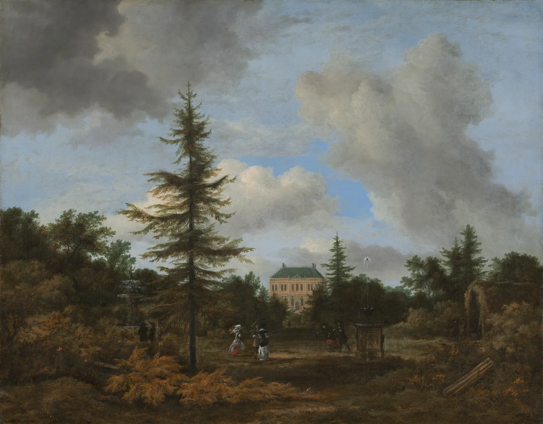 Casa de campo en un parque, de Jacob van Ruisdael