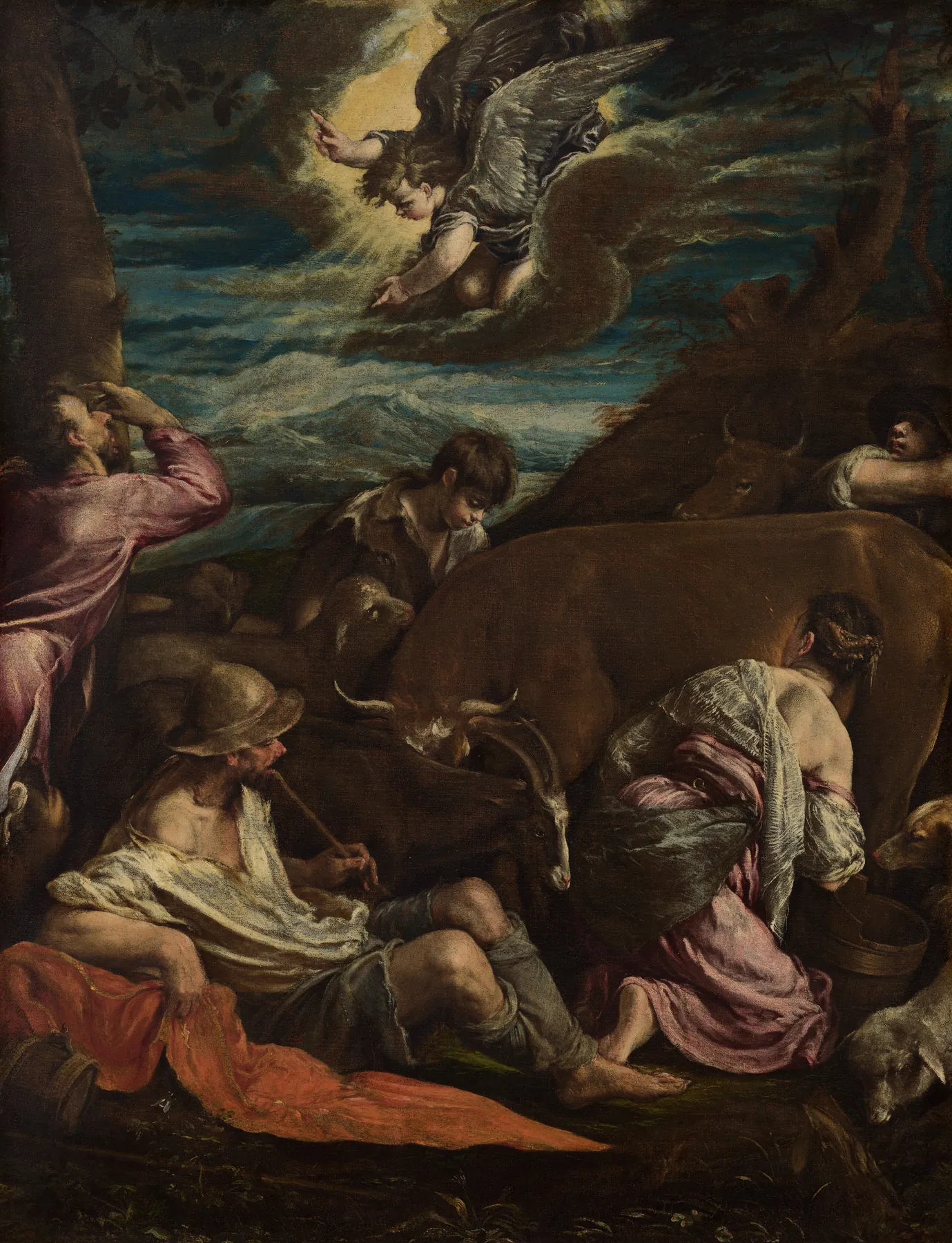El anuncio a los pastores, de Jacopo Bassano