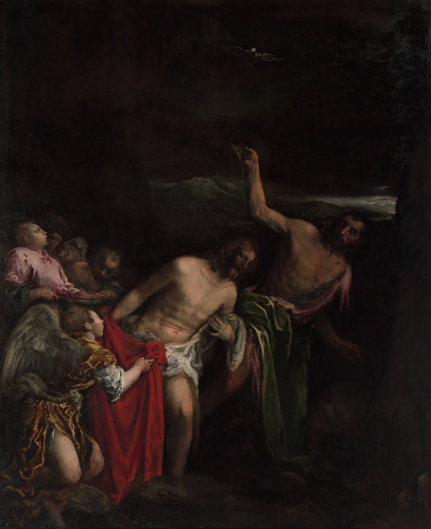 El bautismo de Cristo, de Jacopo Bassano