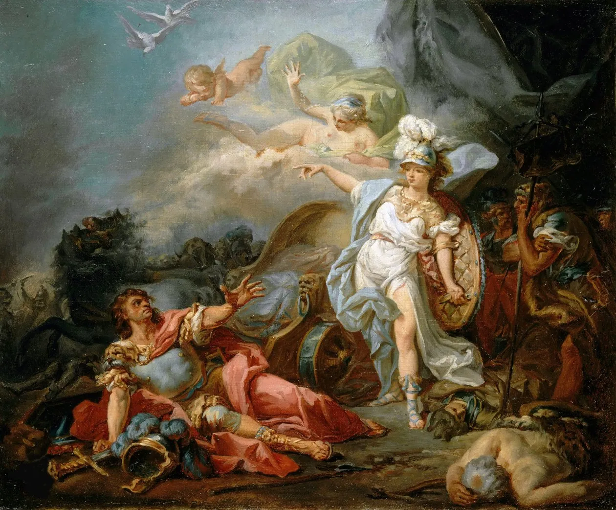 Combate de Minerva contra Marte, de Jacques-Louis David